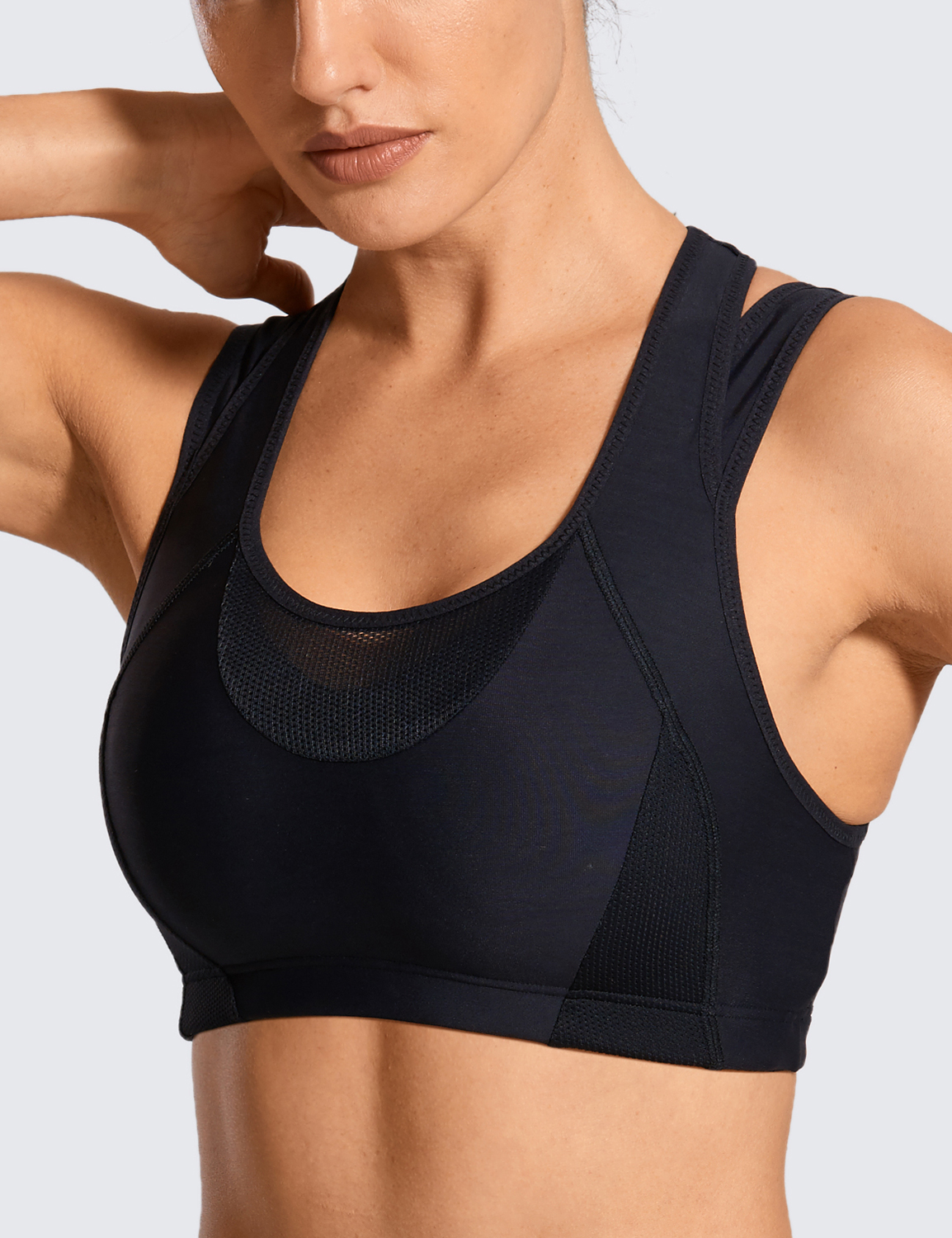 Syrokan Women'S Workout Sports Bra High Impact Support Bounce Control Wirefree M 