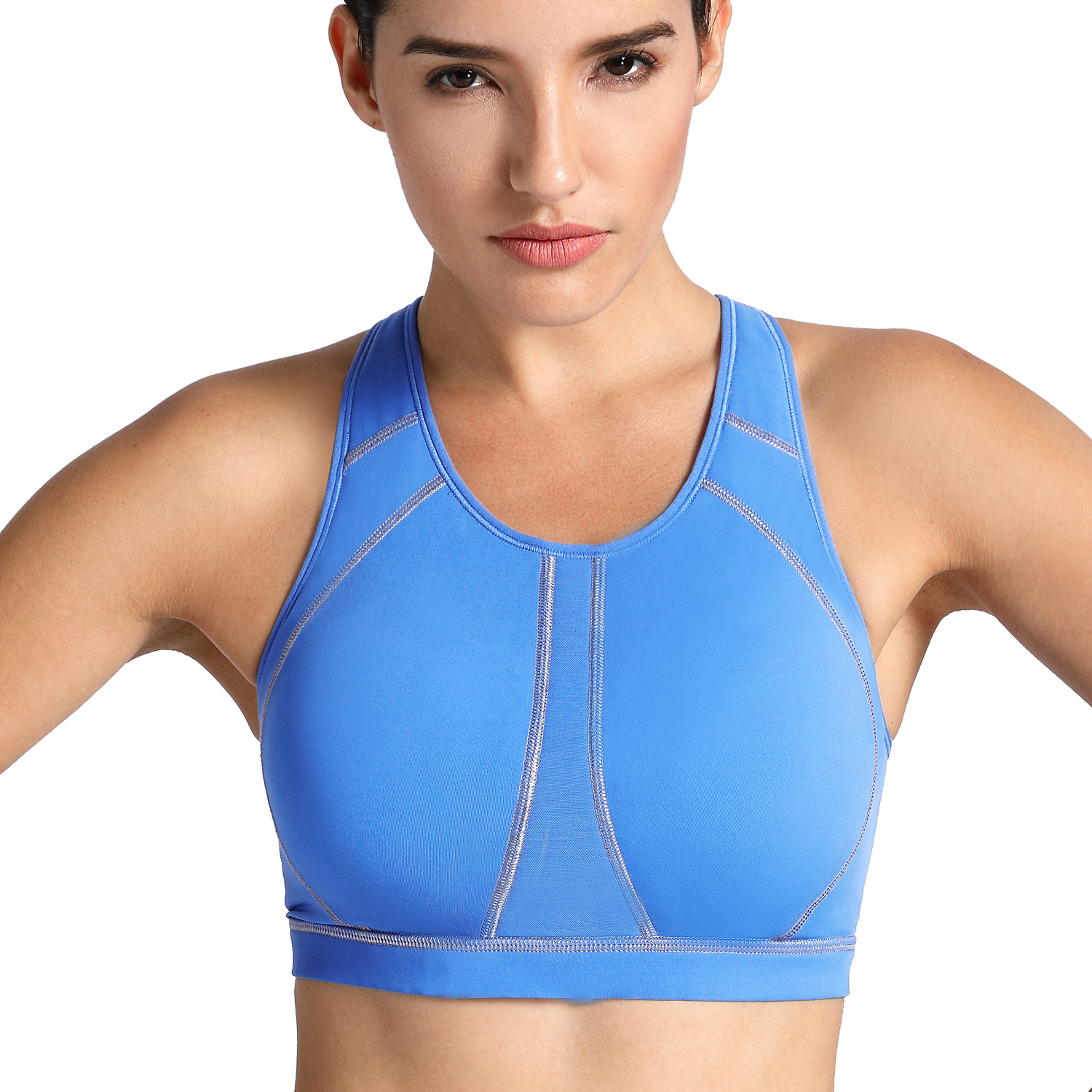 thumbnail 17 - SYROKAN Women&#039;s High Impact Full Support Wire Free Padded Active Sports Bra