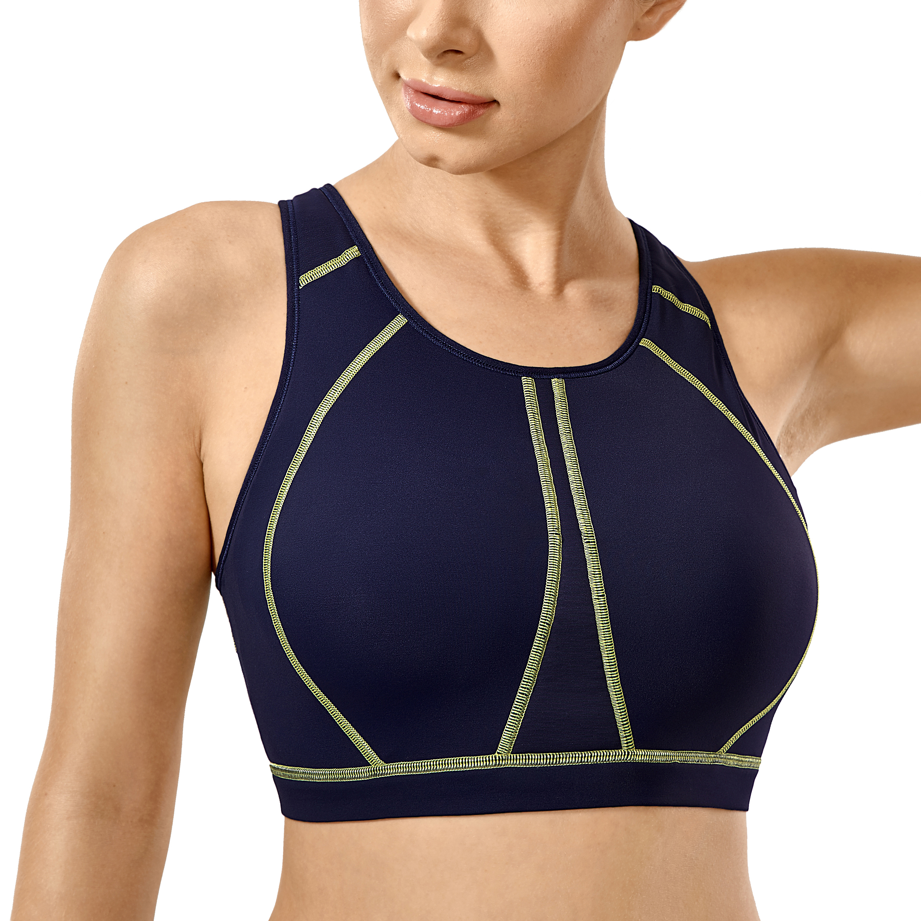 thumbnail 21 - SYROKAN Women&#039;s High Impact Full Support Wire Free Padded Active Sports Bra