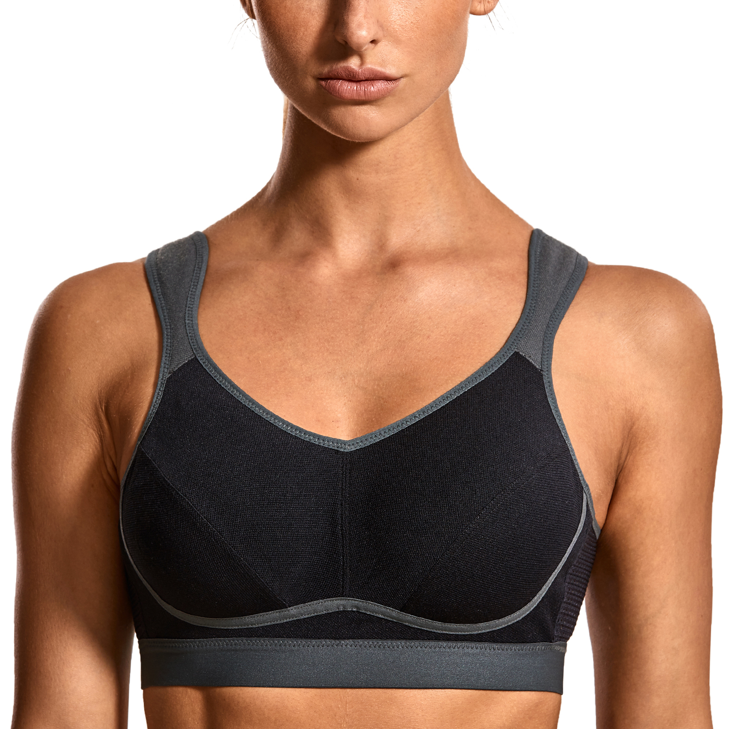 SYROKAN Women's High Impact Sports Bra Support Bounce Control Plus