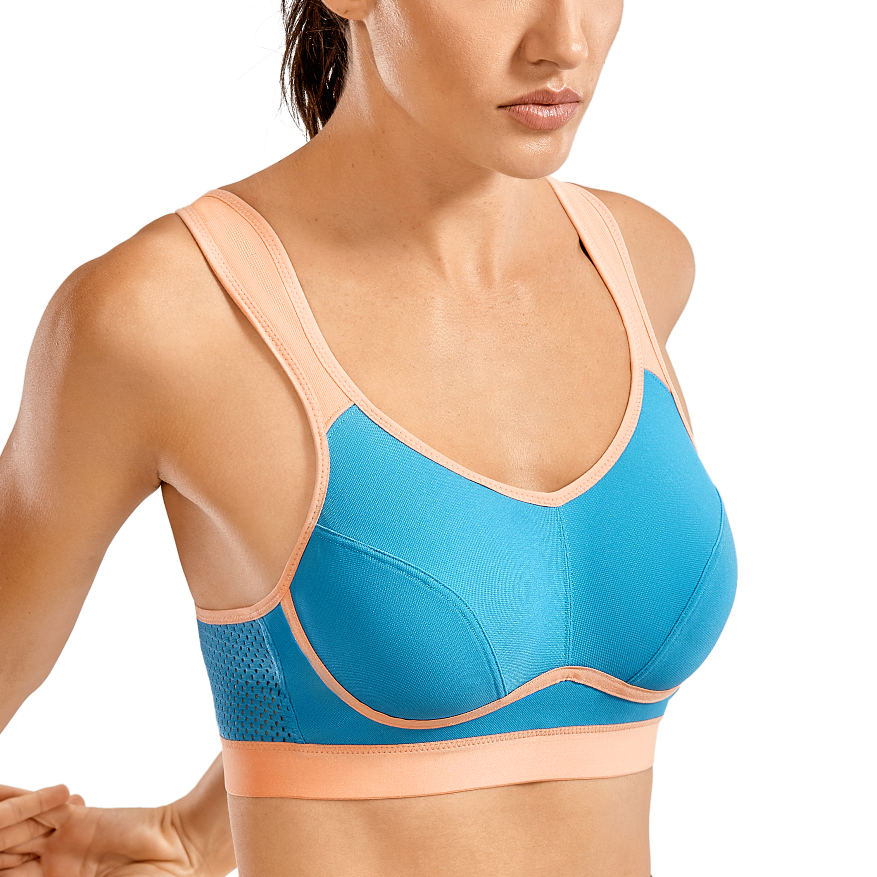 Women's Sports Bra High Impact Support Wirefree Plus Size Bounce