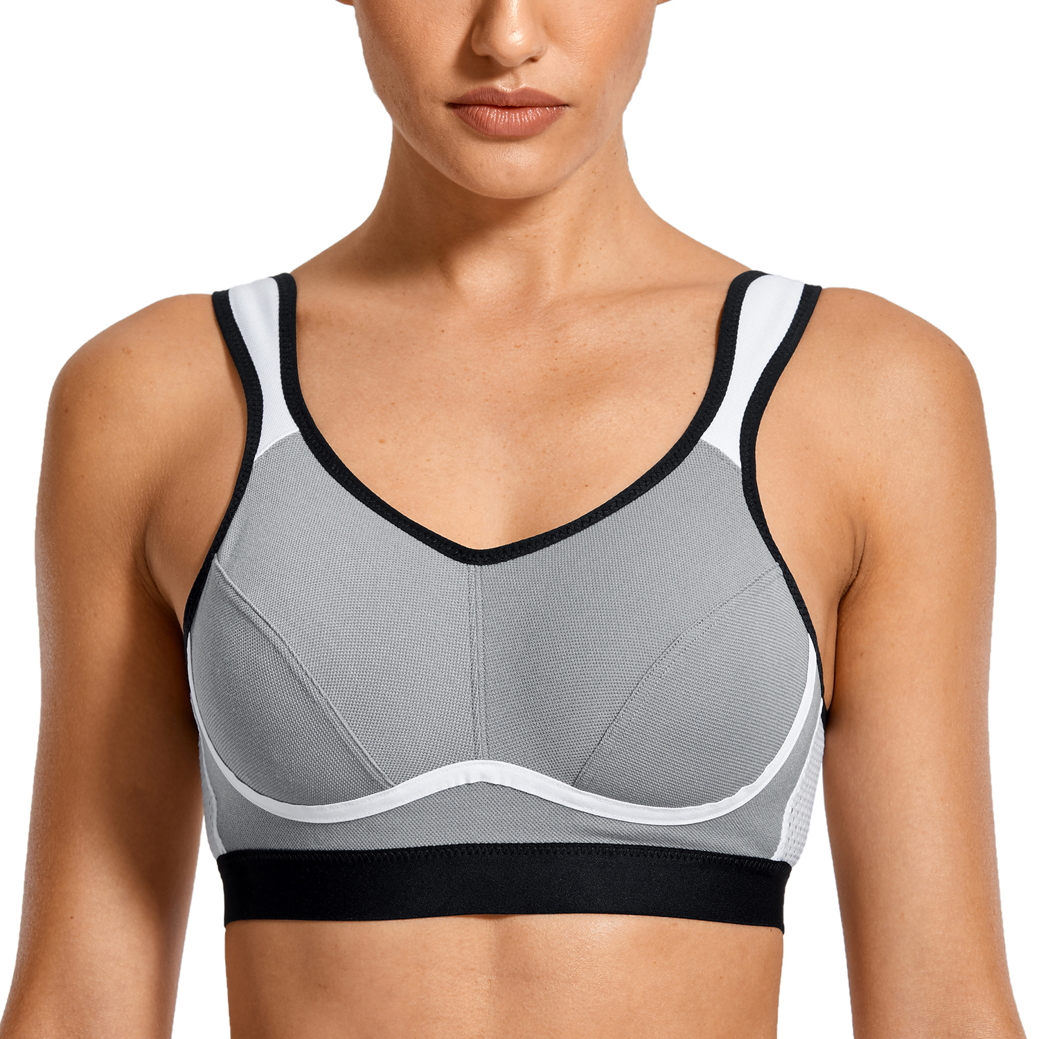 Buy SYROKAN High Impact Sports Bras for Women High Support Unlined