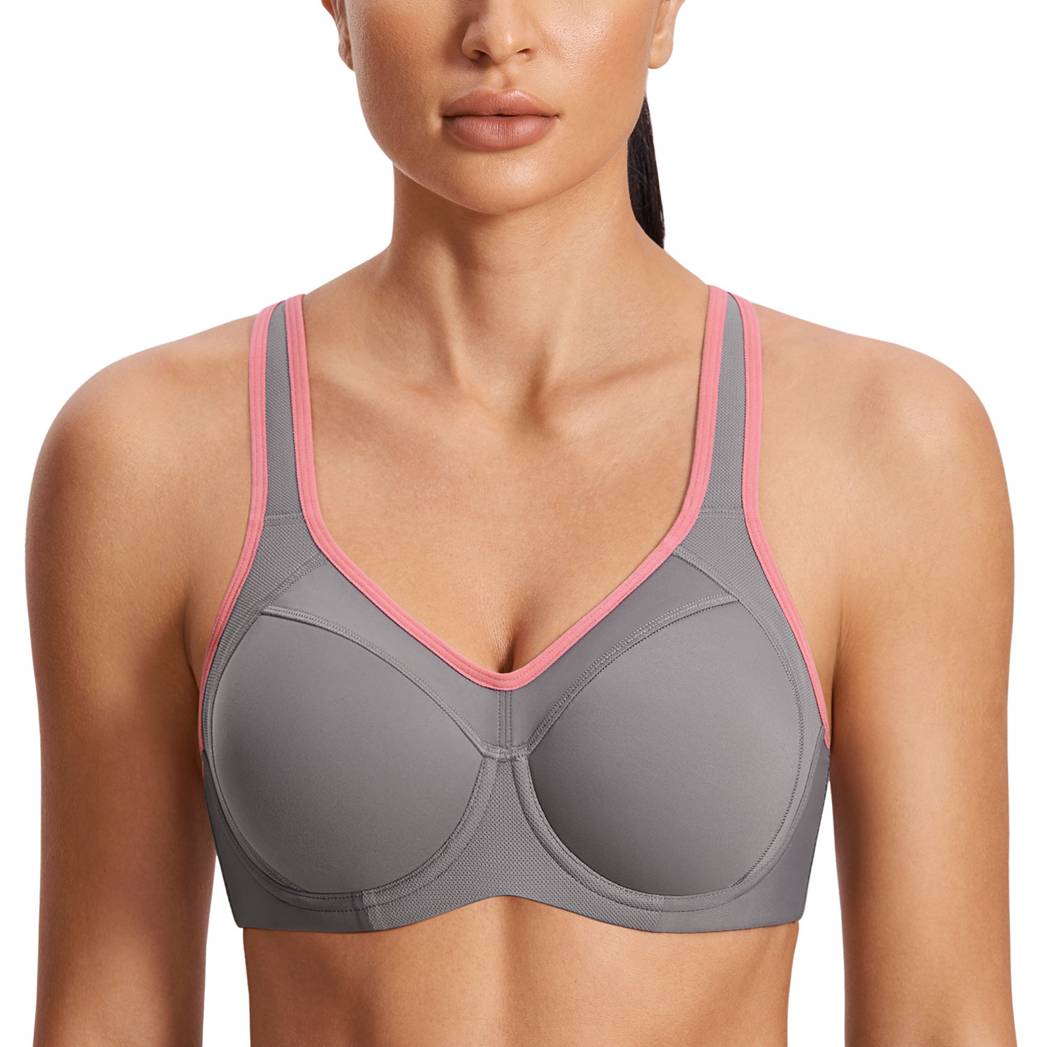 Buy SYROKAN Front Adjustable Sports Bras for Women High Support