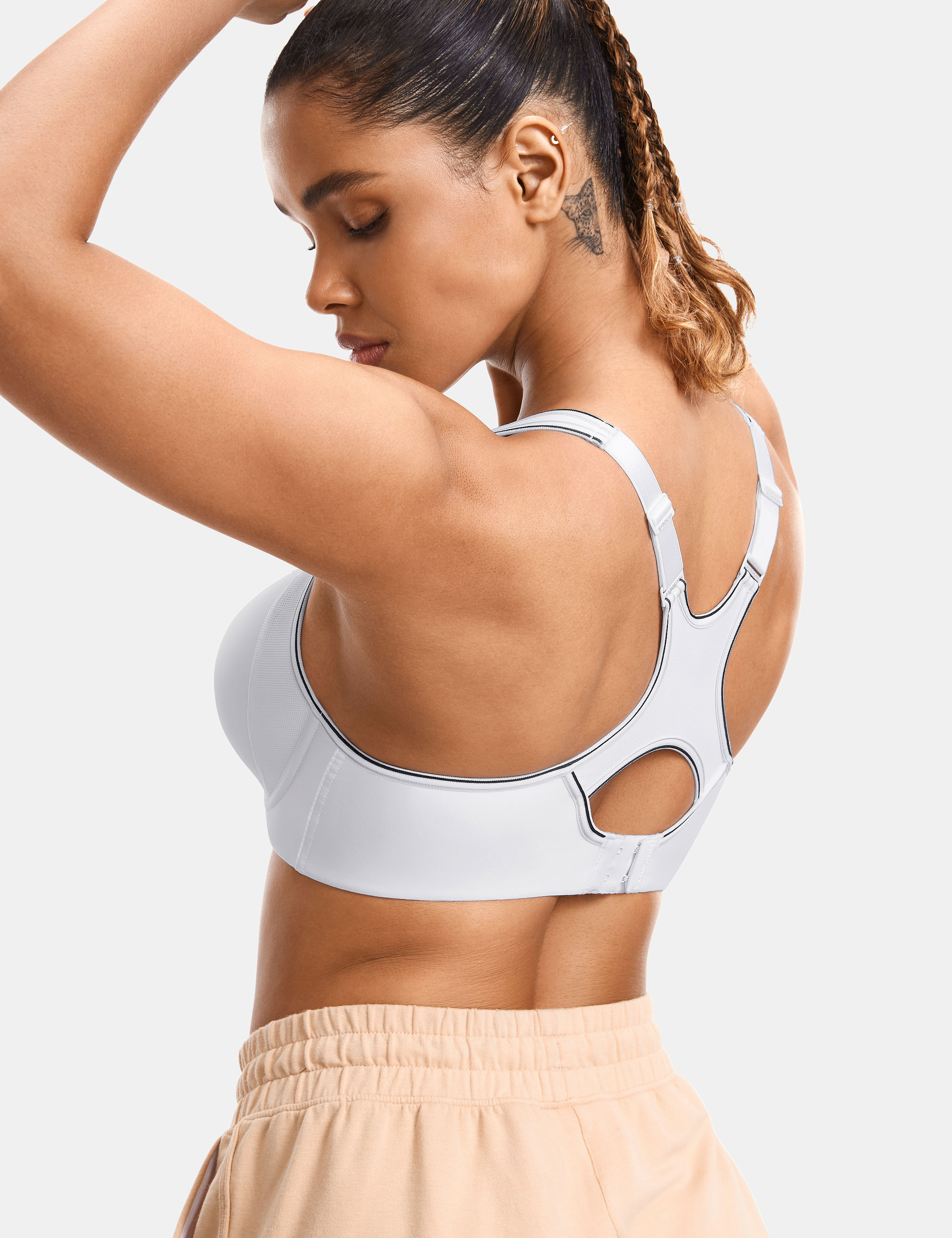 SYROKAN Women's Full Support Racerback Lightly Lined Underwire Sports Bra 