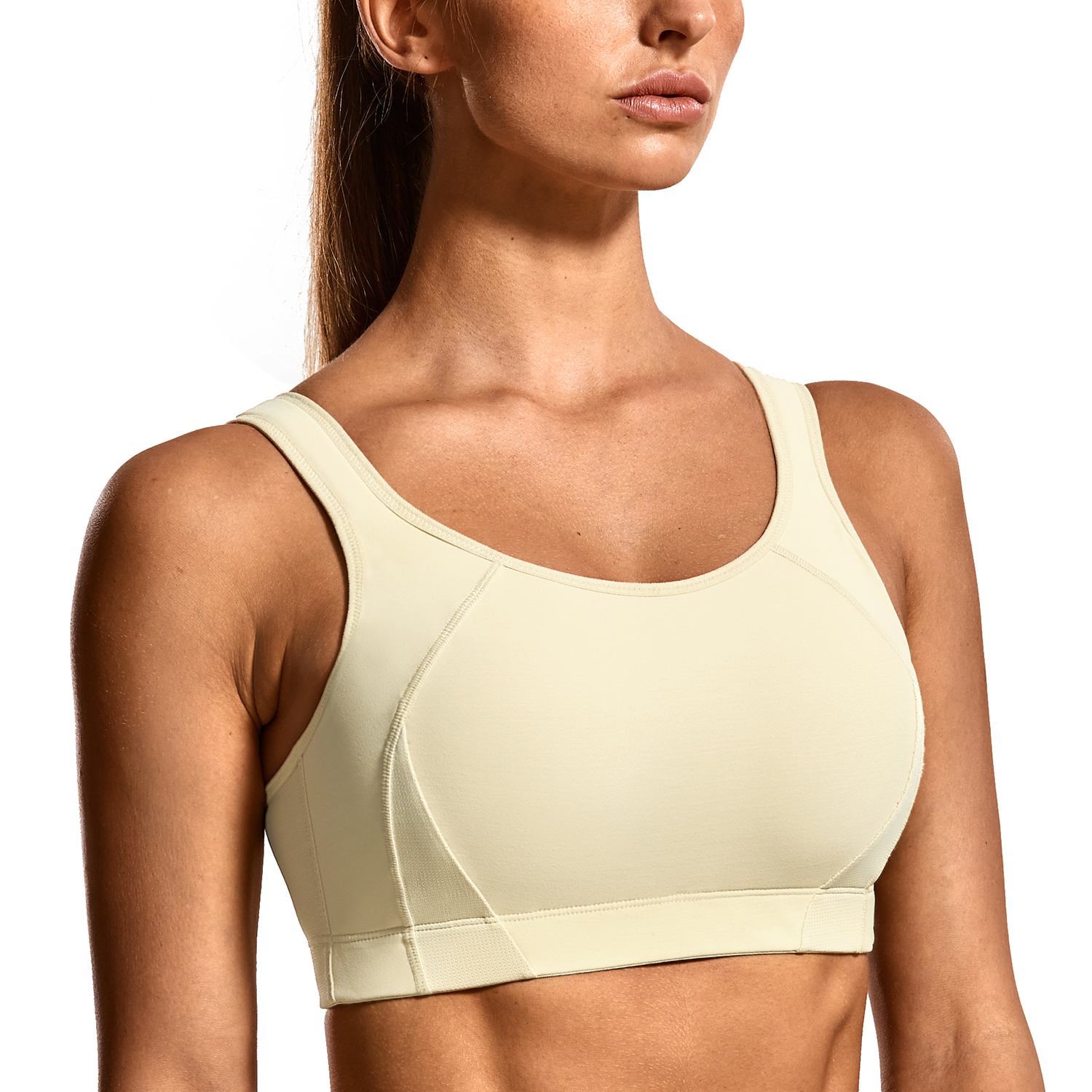 SYROKAN Women High Impact Sports Bras Wirefree Full Coverage Shock Control  bra - AA-TOP