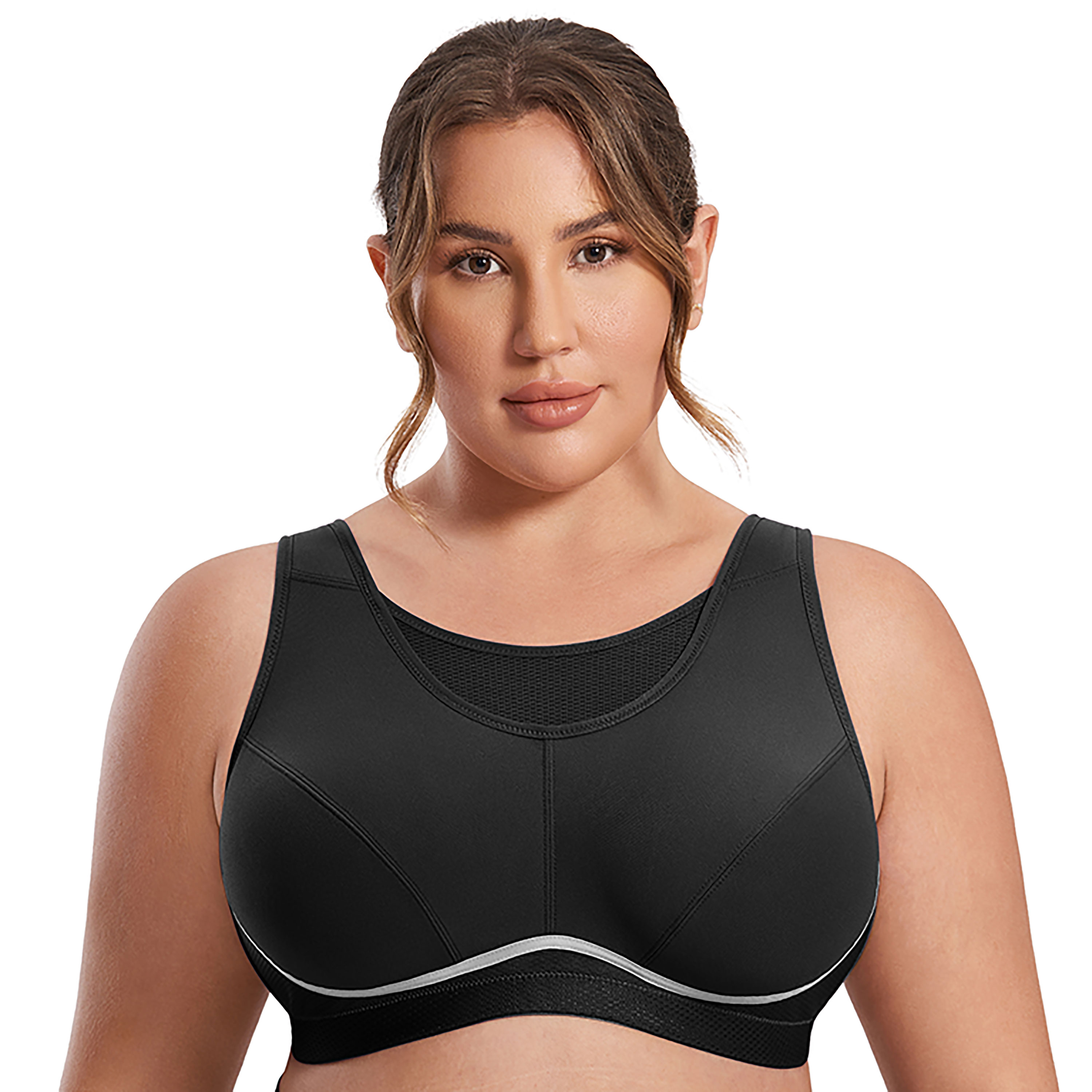 Women's Wire Free Sports Bra Plus Size High Impact No-Bounce Full