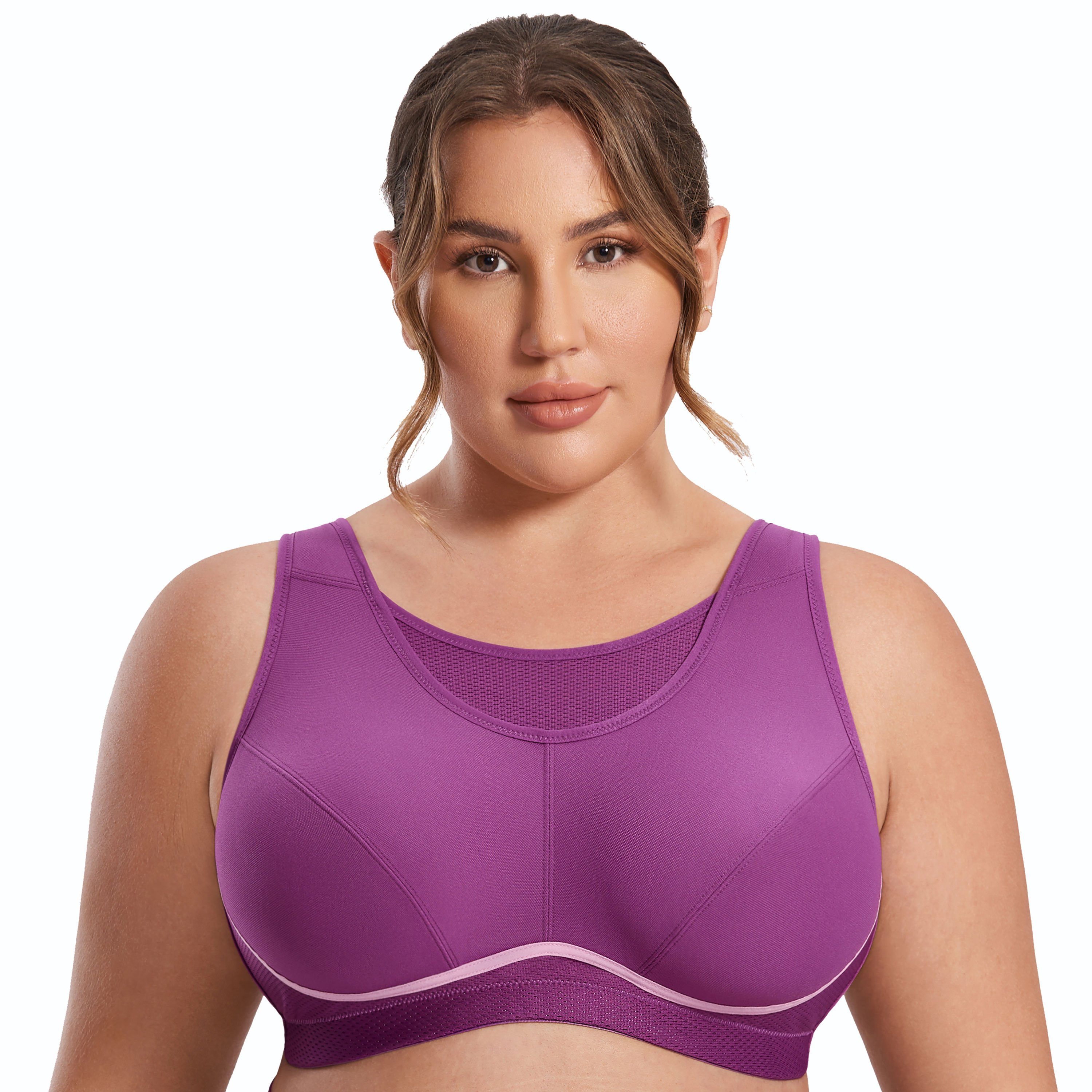 Women's Wire Free Sports Bra Plus Size High Impact No-Bounce Full