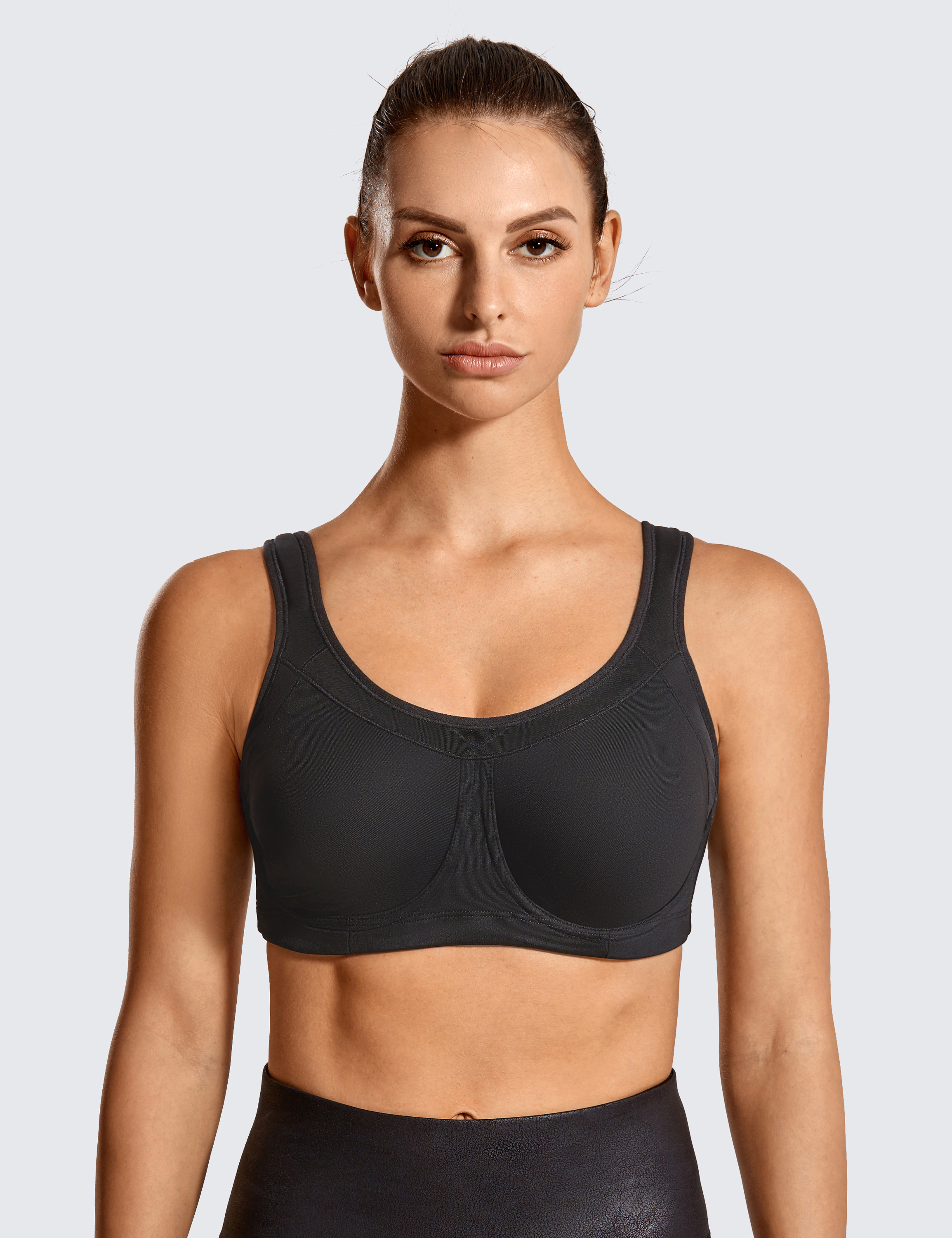 SYROKAN High Impact Sports Bras for Women Underwire Racerback No Bounce  - Stunning Motivation