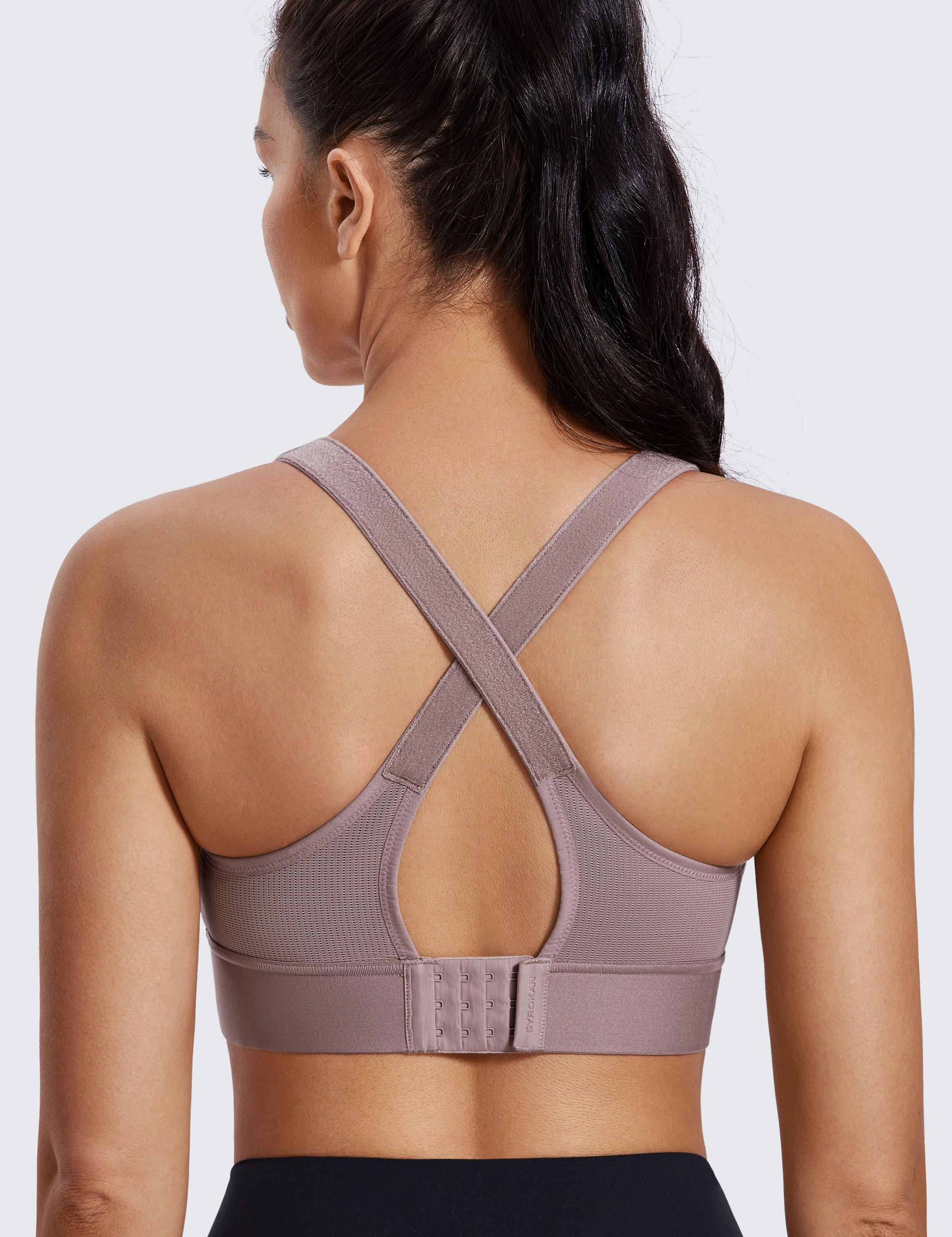 Buy SYROKAN Women's Wirefree Front Adjustable High Impact No Bounce Full  Support Workout Running Sports Bras Online at desertcartINDIA