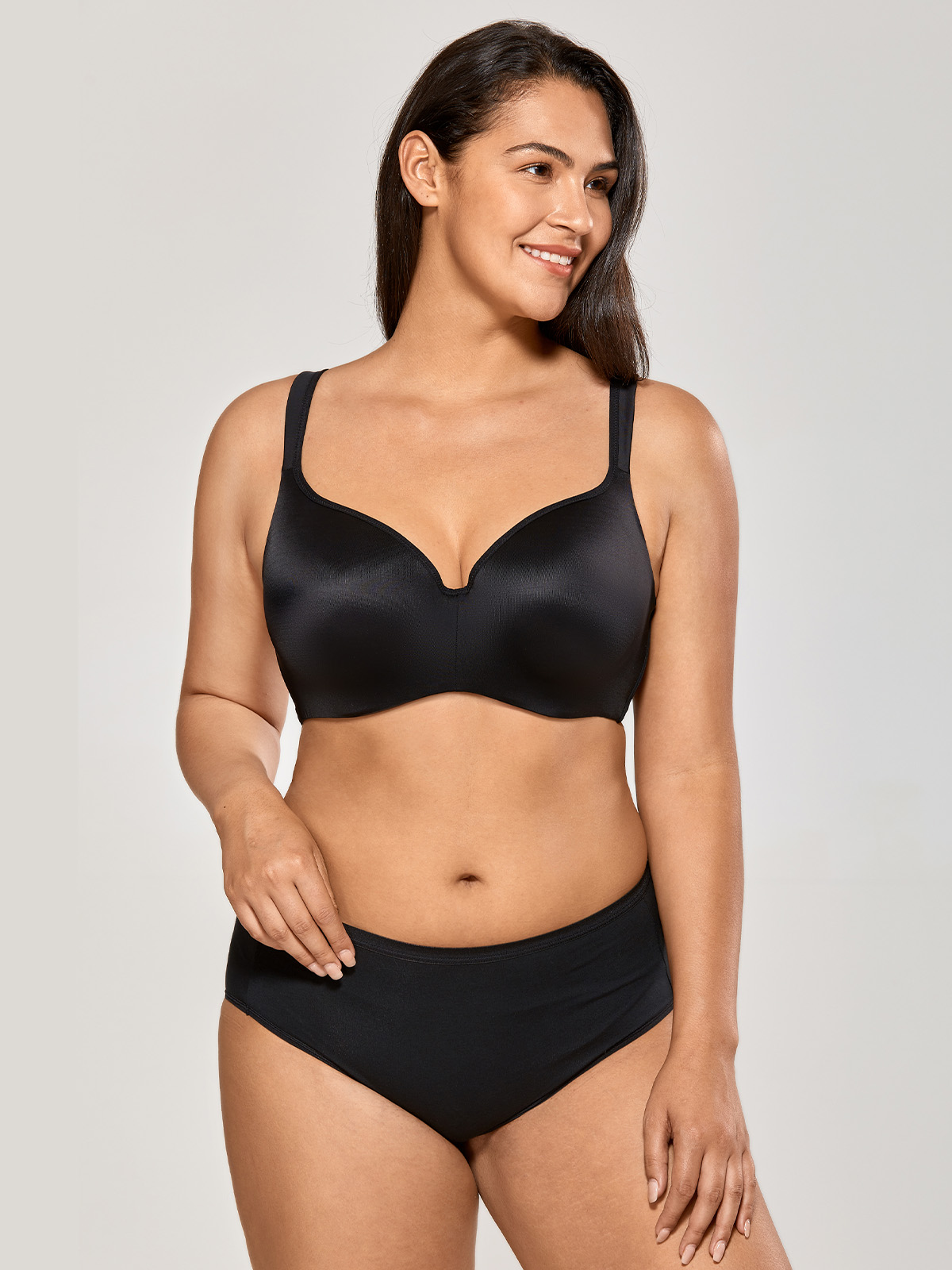 DELIMIRA Damen T-shirt BH mit Bügel Nahtloser Große Größen Gepolstert