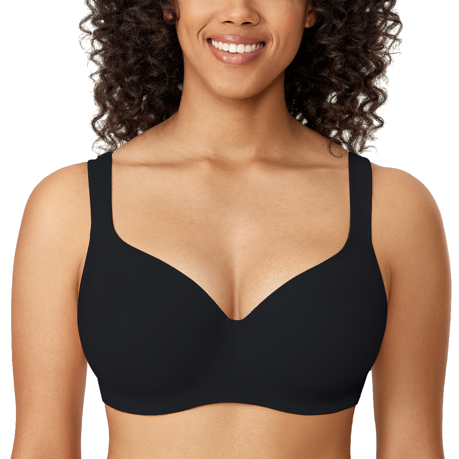 DELIMIRA Damen T-shirt BH mit Bügel Nahtloser Große Größen Gepolstert