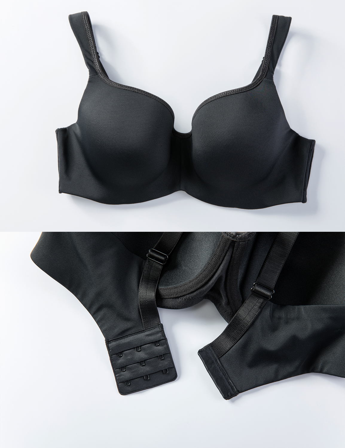 DELIMIRA Damen T-shirt BH mit Bügel Nahtloser Große Größen Gepolstert