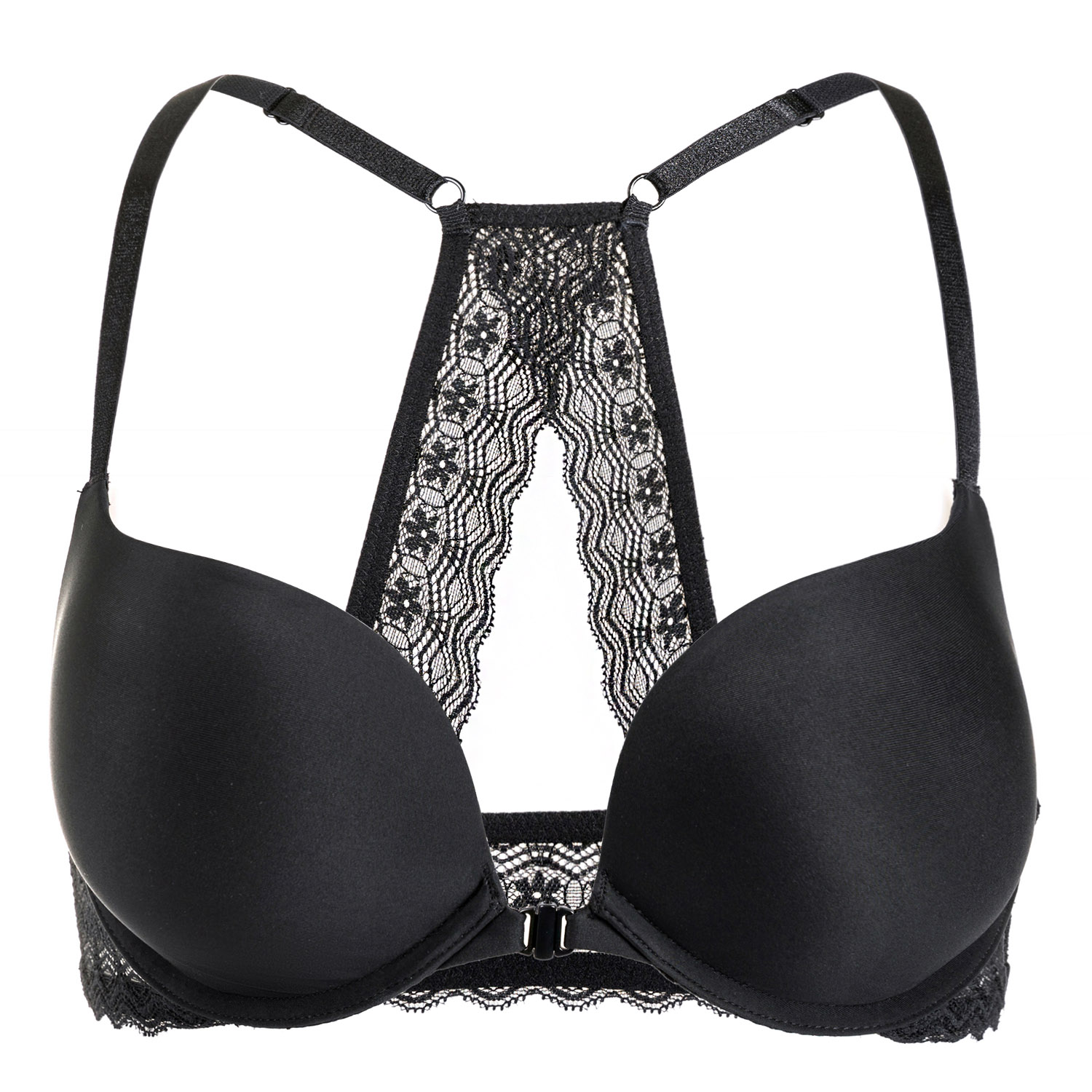 DOBREVA Women's Push Up Bra Racerback Front Closure Bras Plunge Underwire  Tshirt Padded Lace : : Clothing, Shoes & Accessories