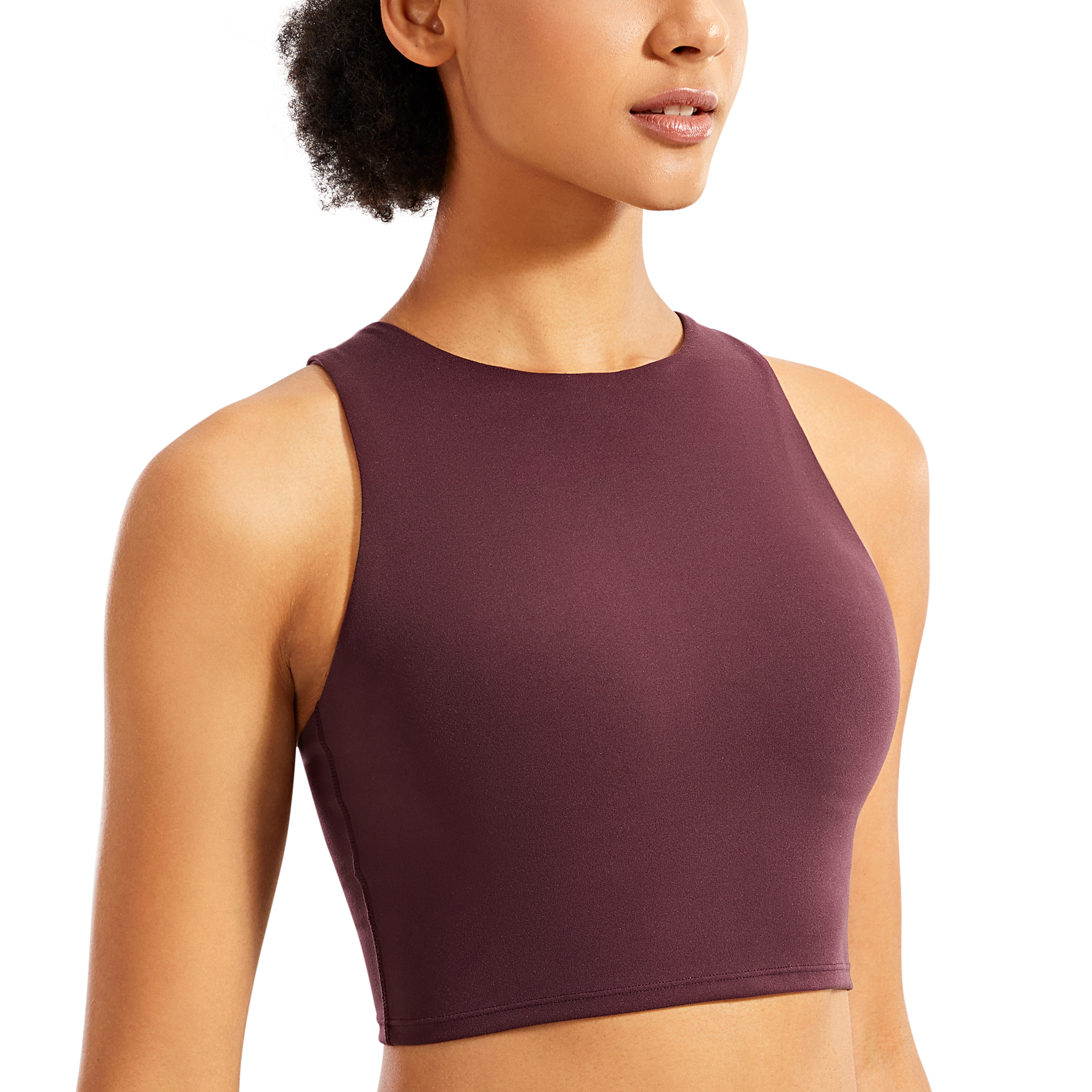 CRZ YOGA Women's Strappy High Neck Sports Bra - Chile