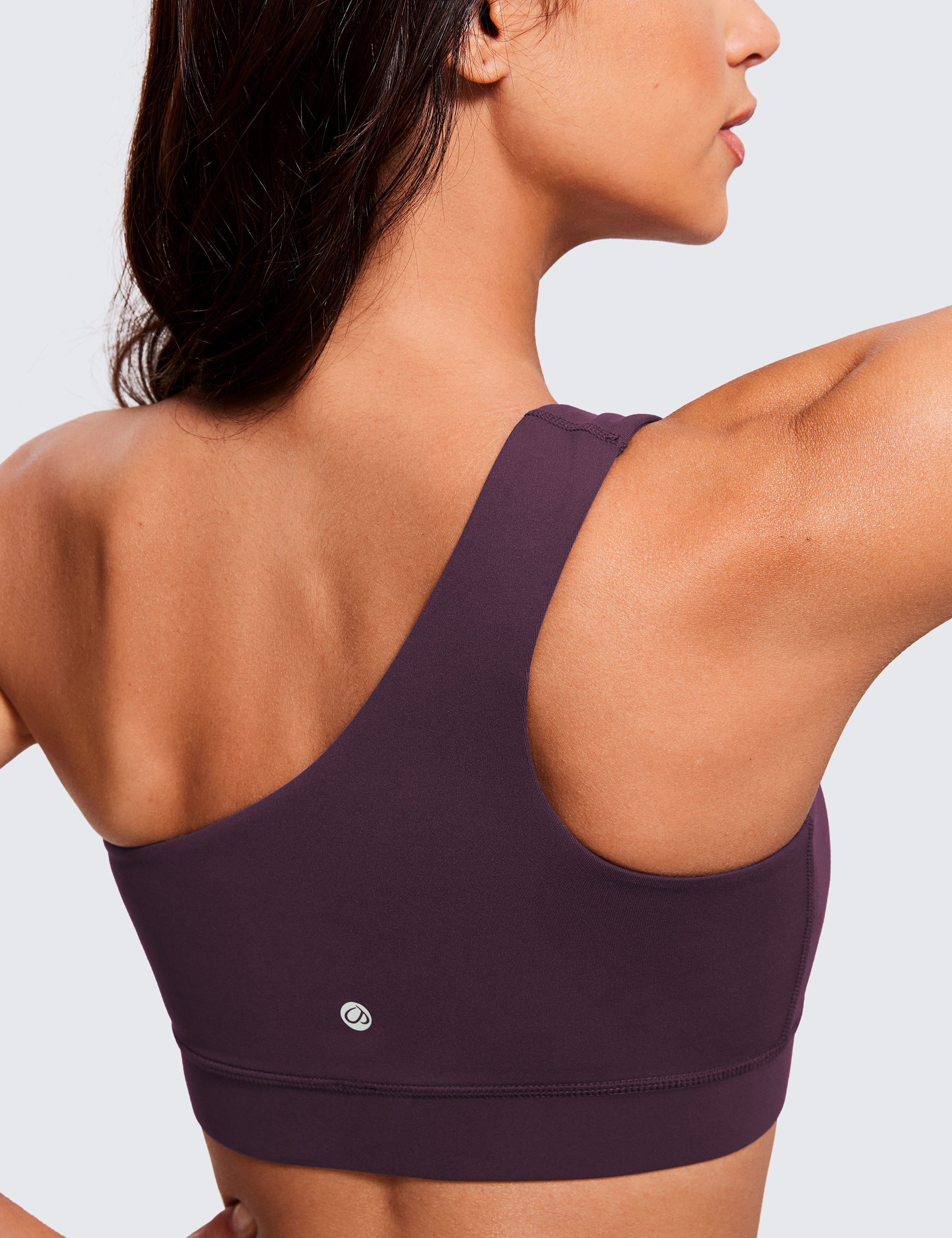 CRZ YOGA Butterluxe Womens One Shoulder Sports Bra Padded Low Impact Yoga  Bra