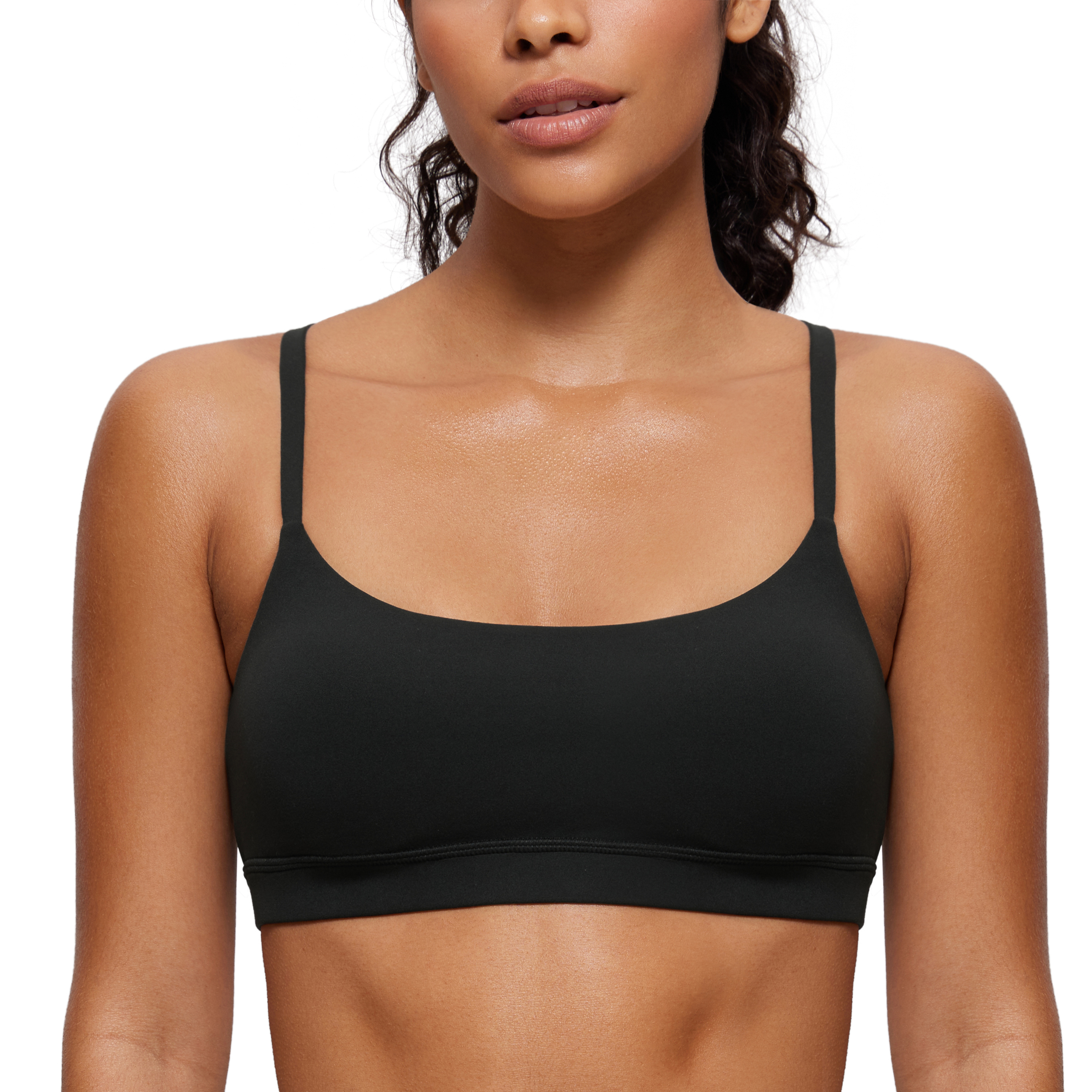 CRZ YOGA Womens Butterluxe Y-Back Racerback Sports Bra - Spaghetti Thin  Straps Scoop Neck Athletic Padded Yoga Bra Black X-Small : :  Clothing, Shoes & Accessories