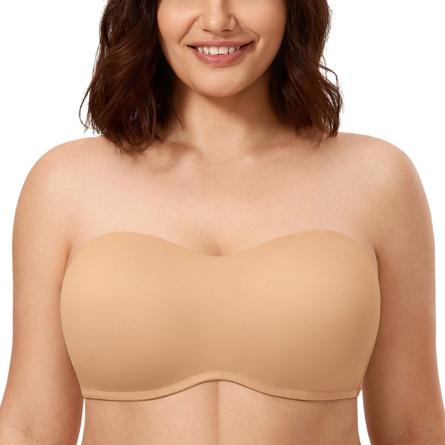 DELIMIRA Women's Minimizer Strapless Bra Seamless Underwire Bandeau Large  Bust