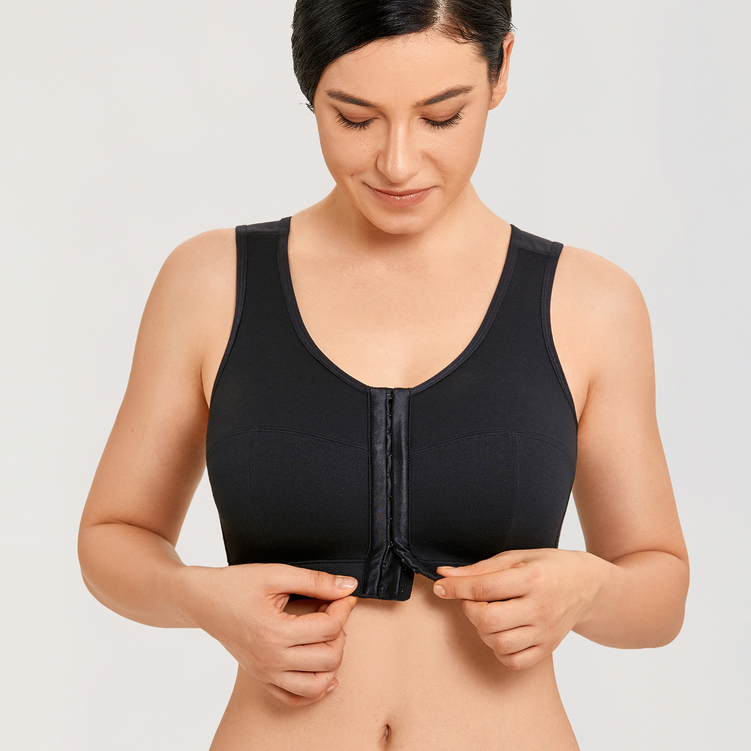 Details about   WOWENY Front Closure Bras for Women Full Coverage Wireless Support Posture Bra 