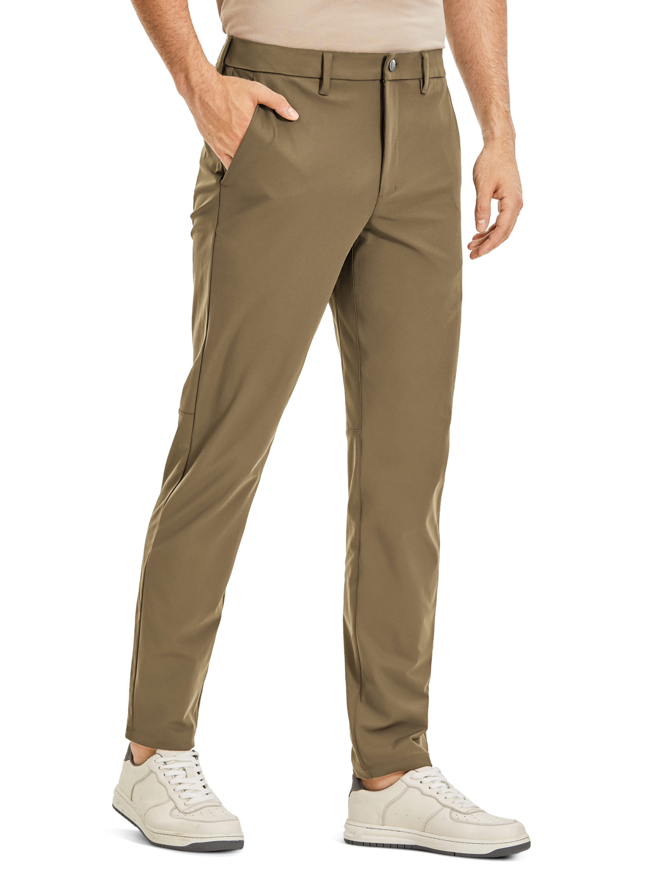 CRZ YOGA Mens Work Classic Fit All-Day Comfort Golf Pants Pockets 34
