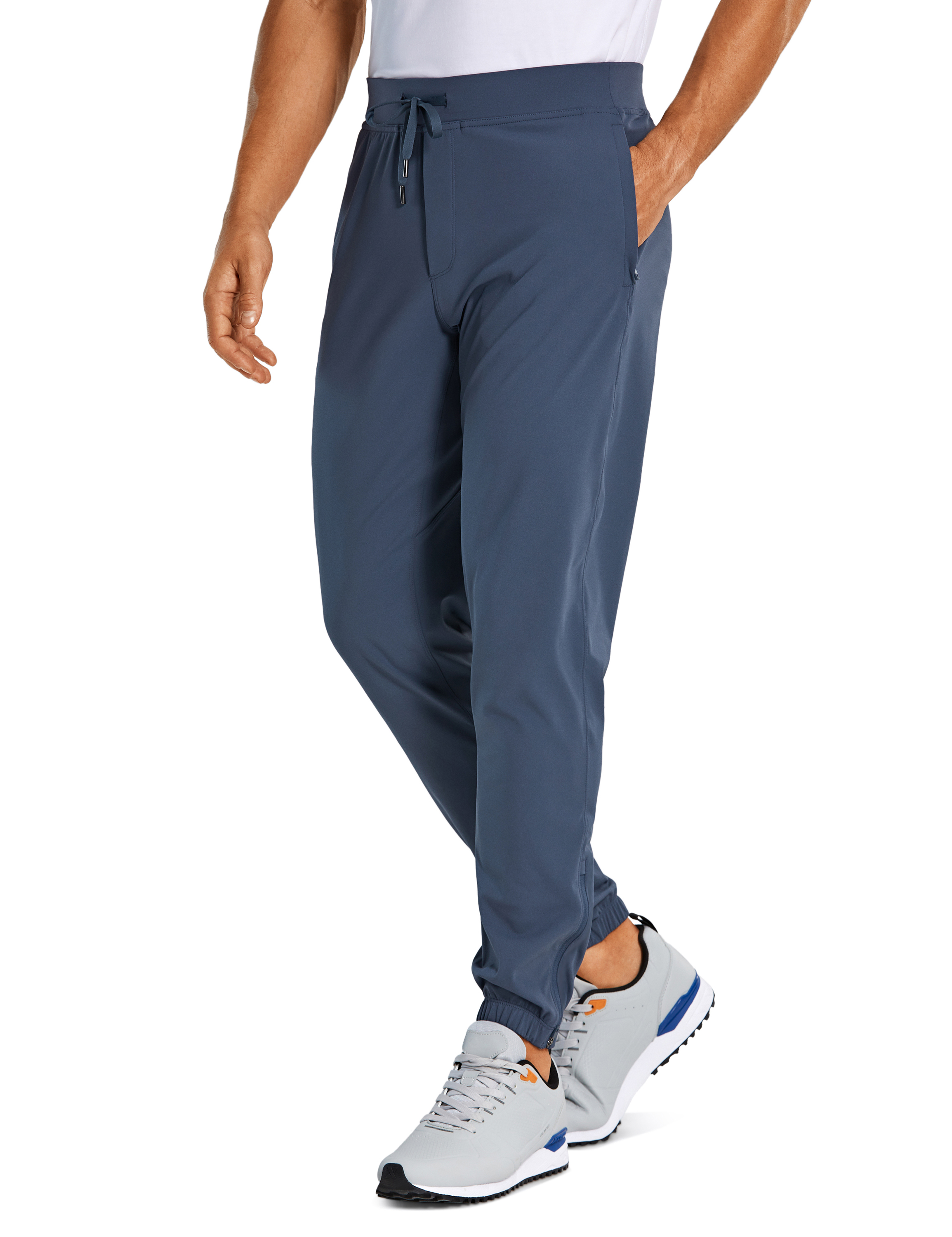 CRZ YOGA On the Travel Men's 30 Inches Golf Joggers Ankle Zipper Hiking  Pants