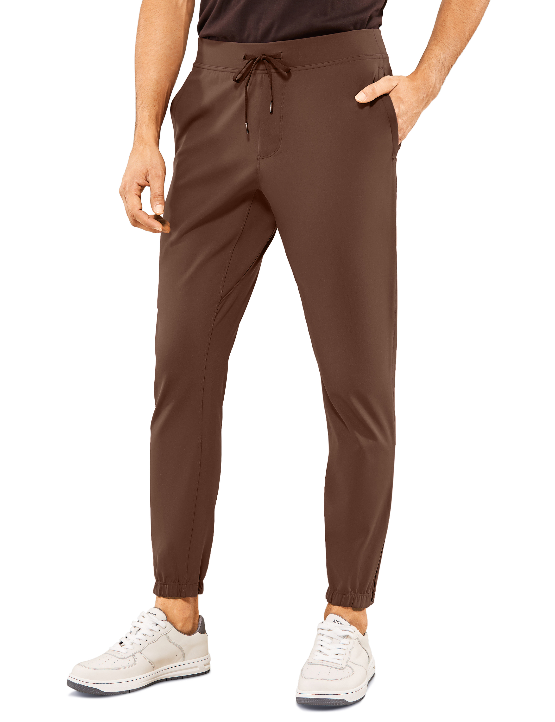 CRZ YOGA On the Travel Men's 30 Inches Golf Joggers Ankle Zipper Hiking  Pants