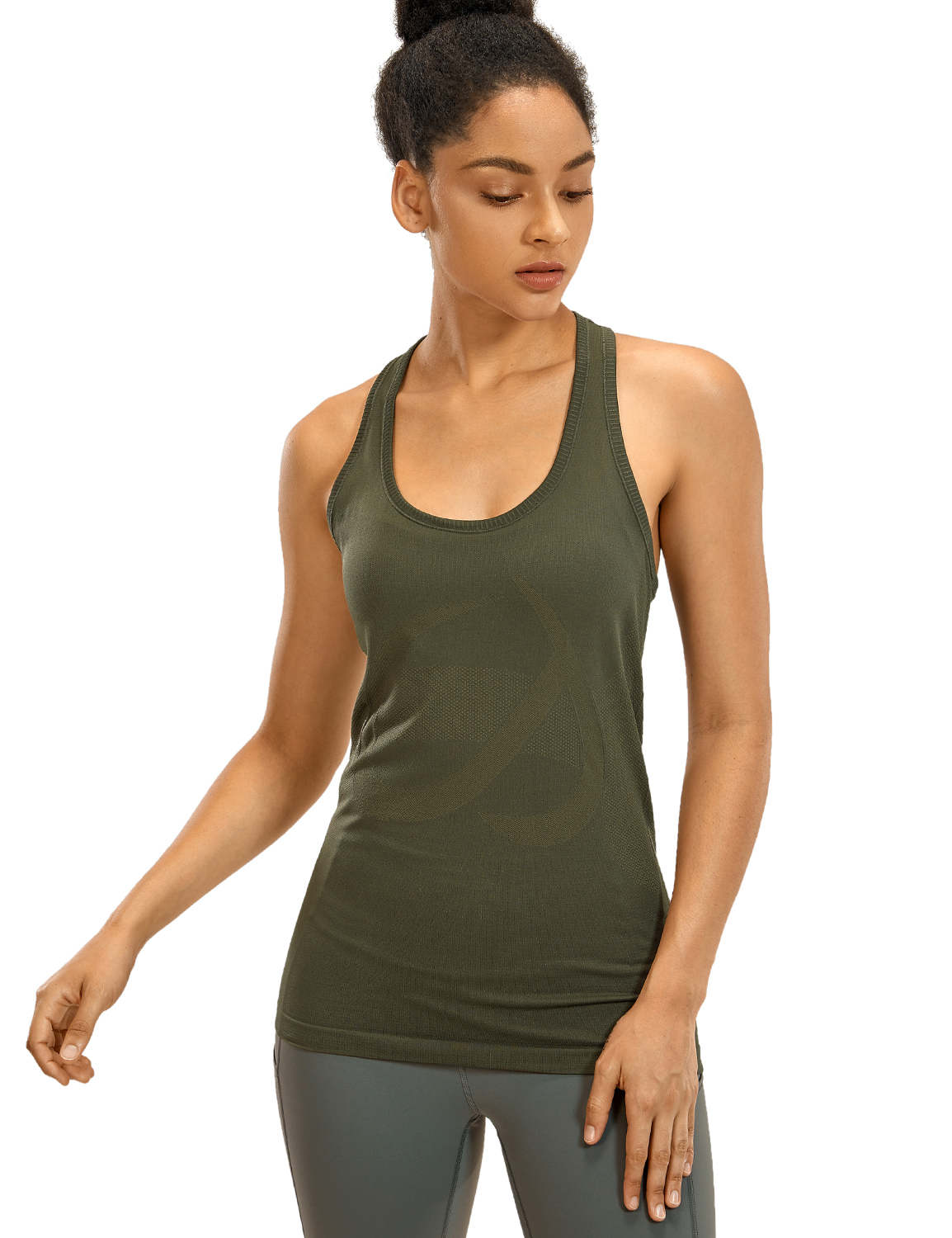 prAna Prana Women's Green Tank Top Stretch Running Workout Yoga Shirt Size 11 