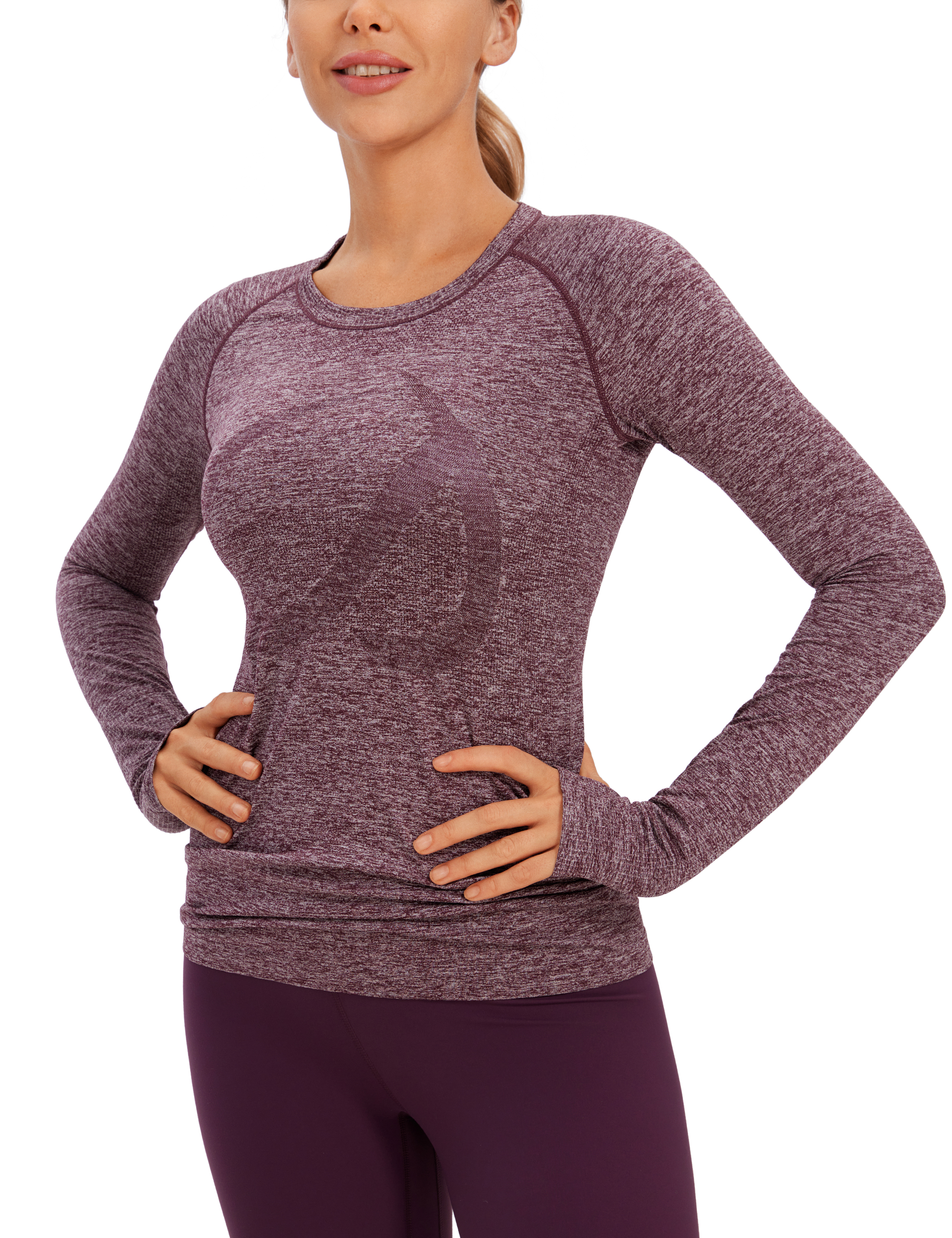 CRZ YOGA Speedy Seamless Women's Slim Fit Long Sleeves Sports