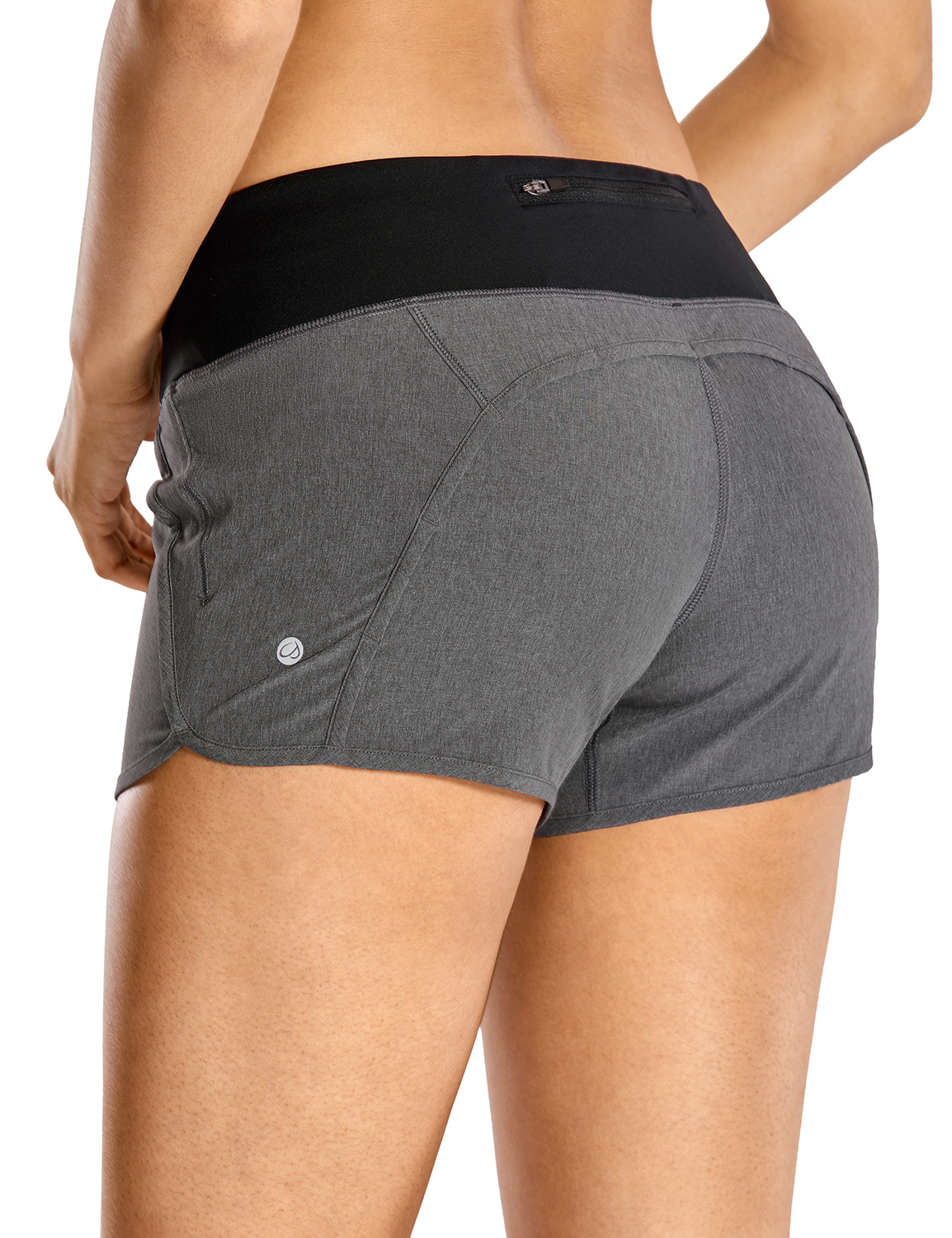 CRZ YOGA Women Sport Shorts Quick-Dry Athletic Run Workout with Zip ...