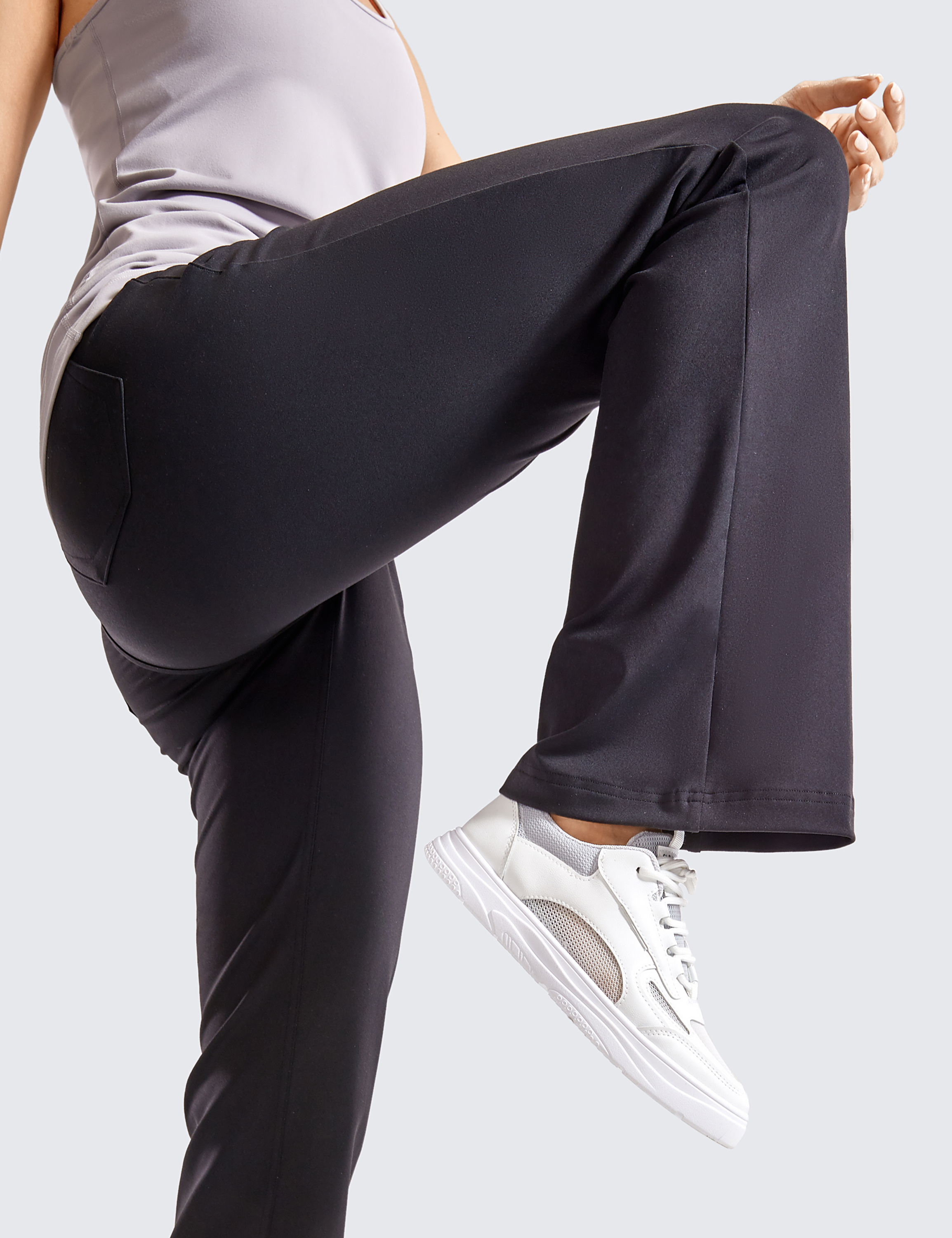 HISKYWIN Women Yoga Dress Pants Stretchy Work Pants Straightleg