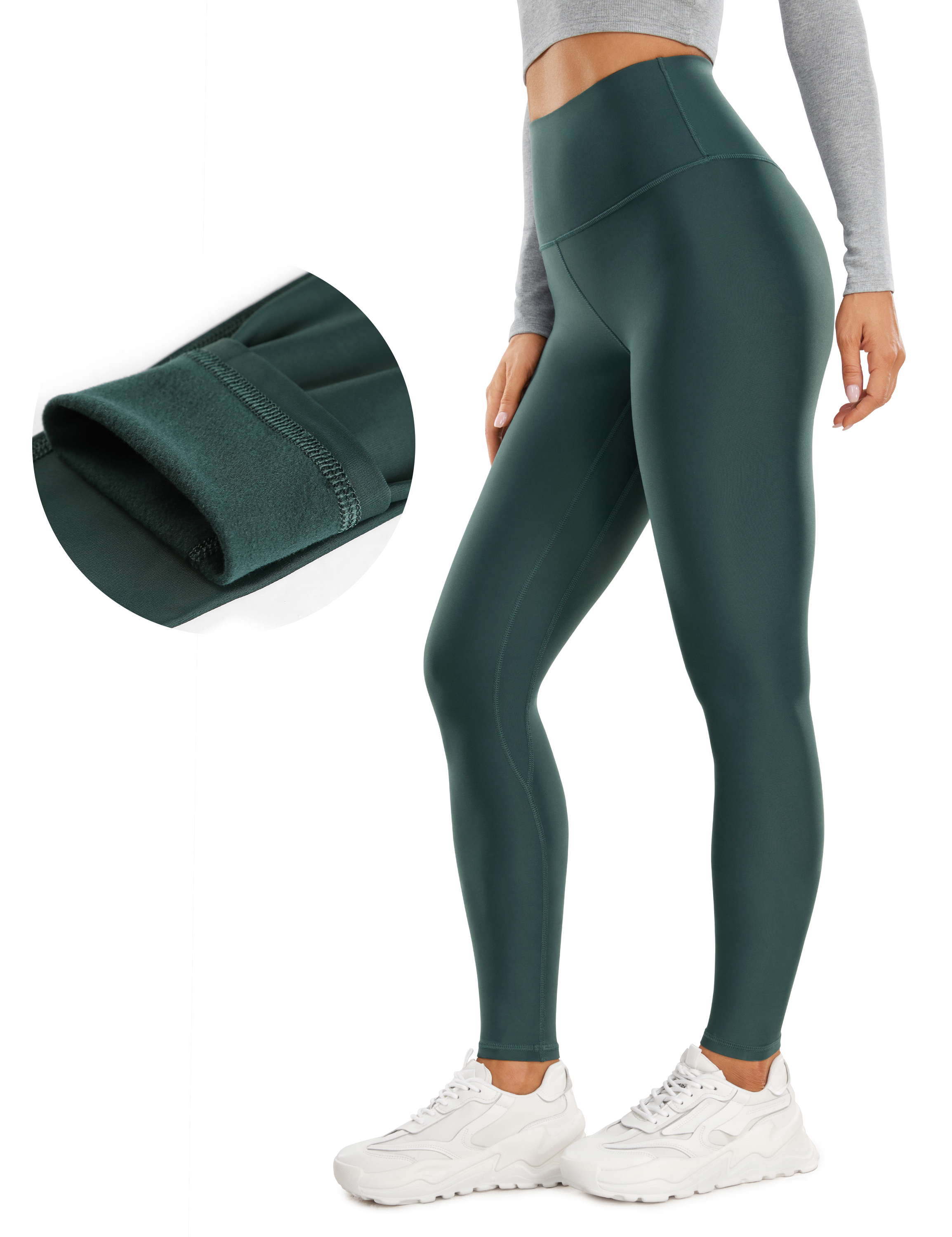 CRZ YOGA Wome Thermal Fleece Lined Leggings Winter High Waist