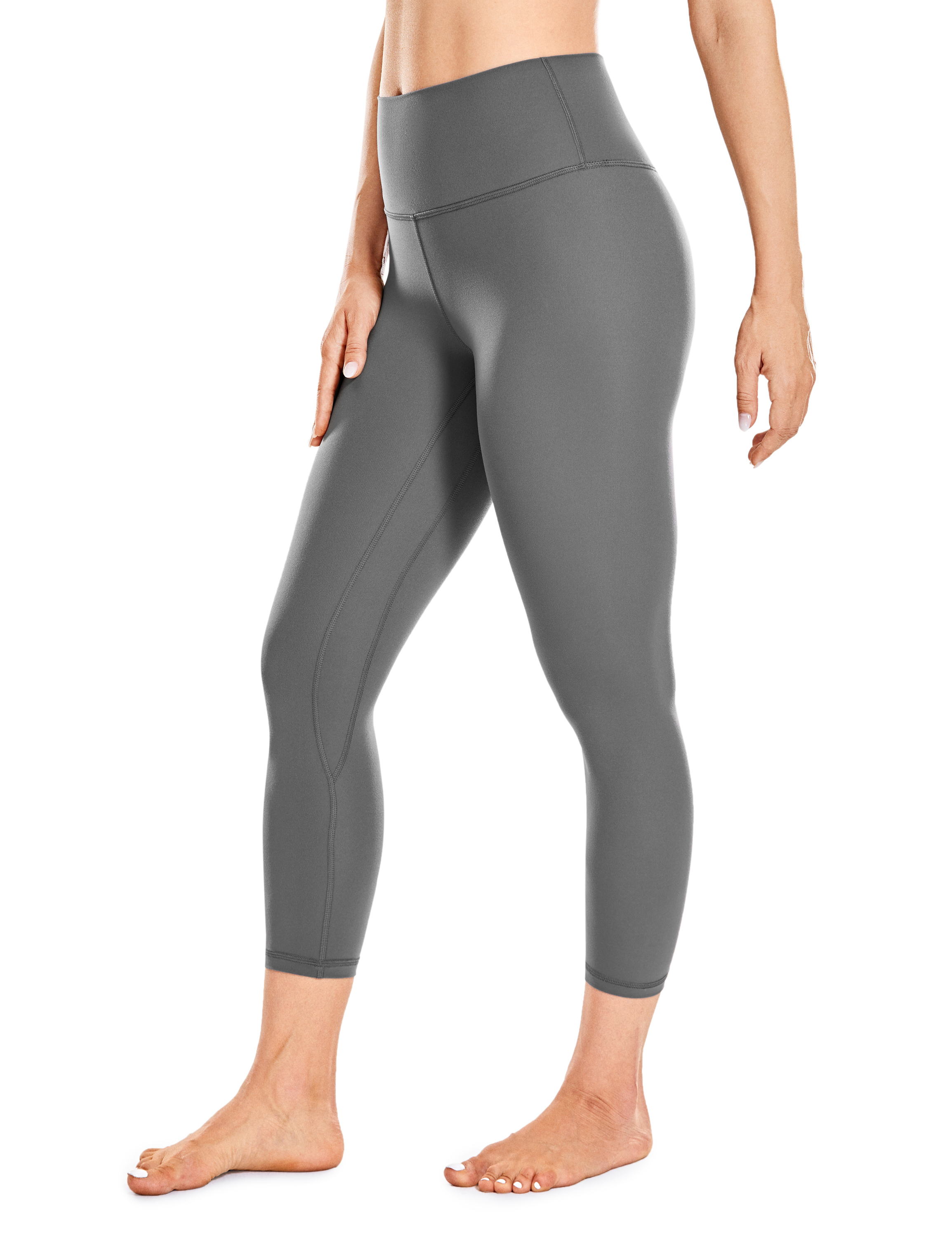 Buy CRZ YOGA Womens Brushed Naked Feeling Workout Leggings 25 - High  Waisted Gym Athletic Tummy Control Yoga Pants with Pockets, Dark Grey  Tie-dyed Flowers, Small at