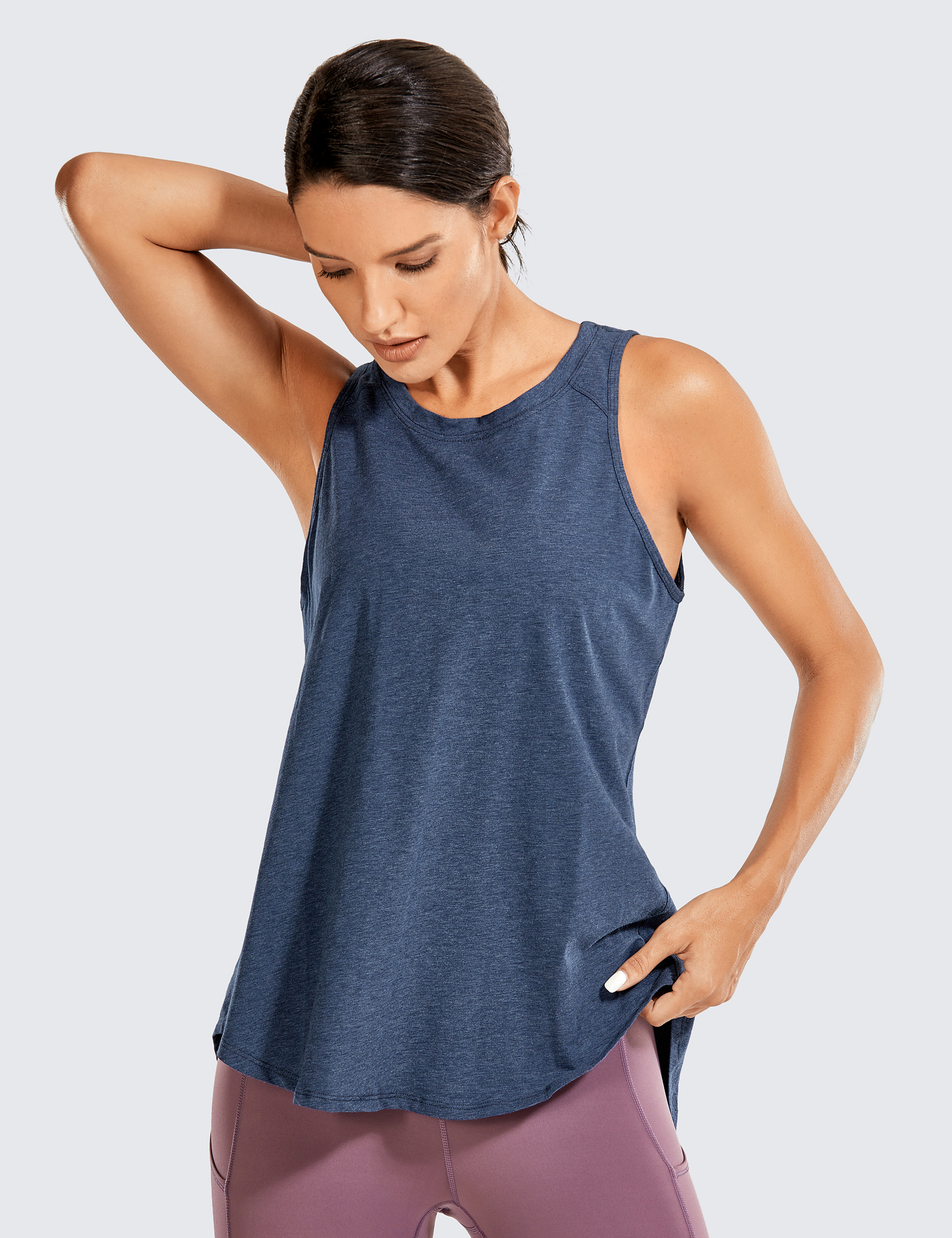 Crz Yoga Women Pima Cotton Sleeveless Shirts Yoga Vest Open Back Sport Tank Tops Ebay