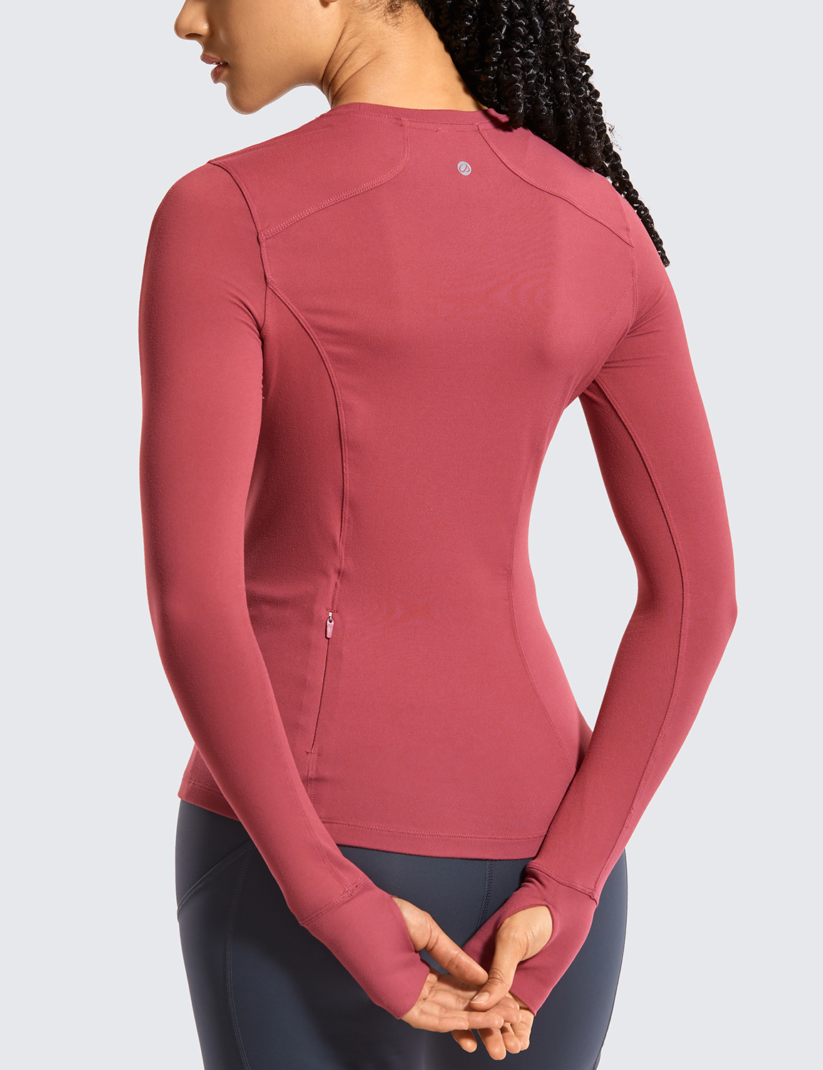 Women's Long Sleeve Running Shirt Athletic Workout with Thumb Holes Top