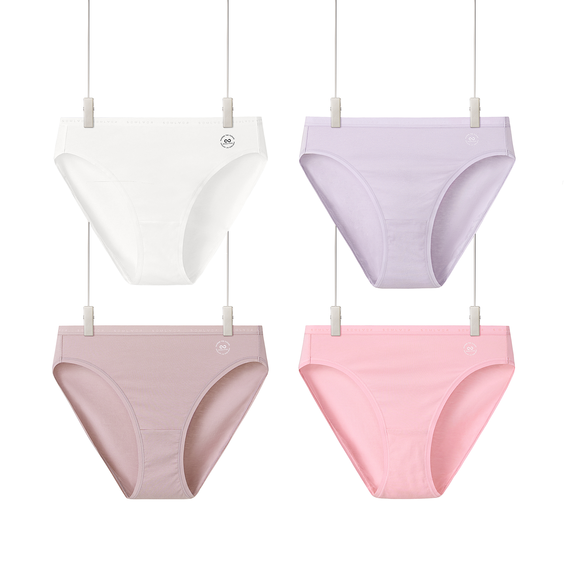 SINOPHANT Ladies Cotton Knickers Hight Waisted Knickers Multipack Buy2Get1  Free