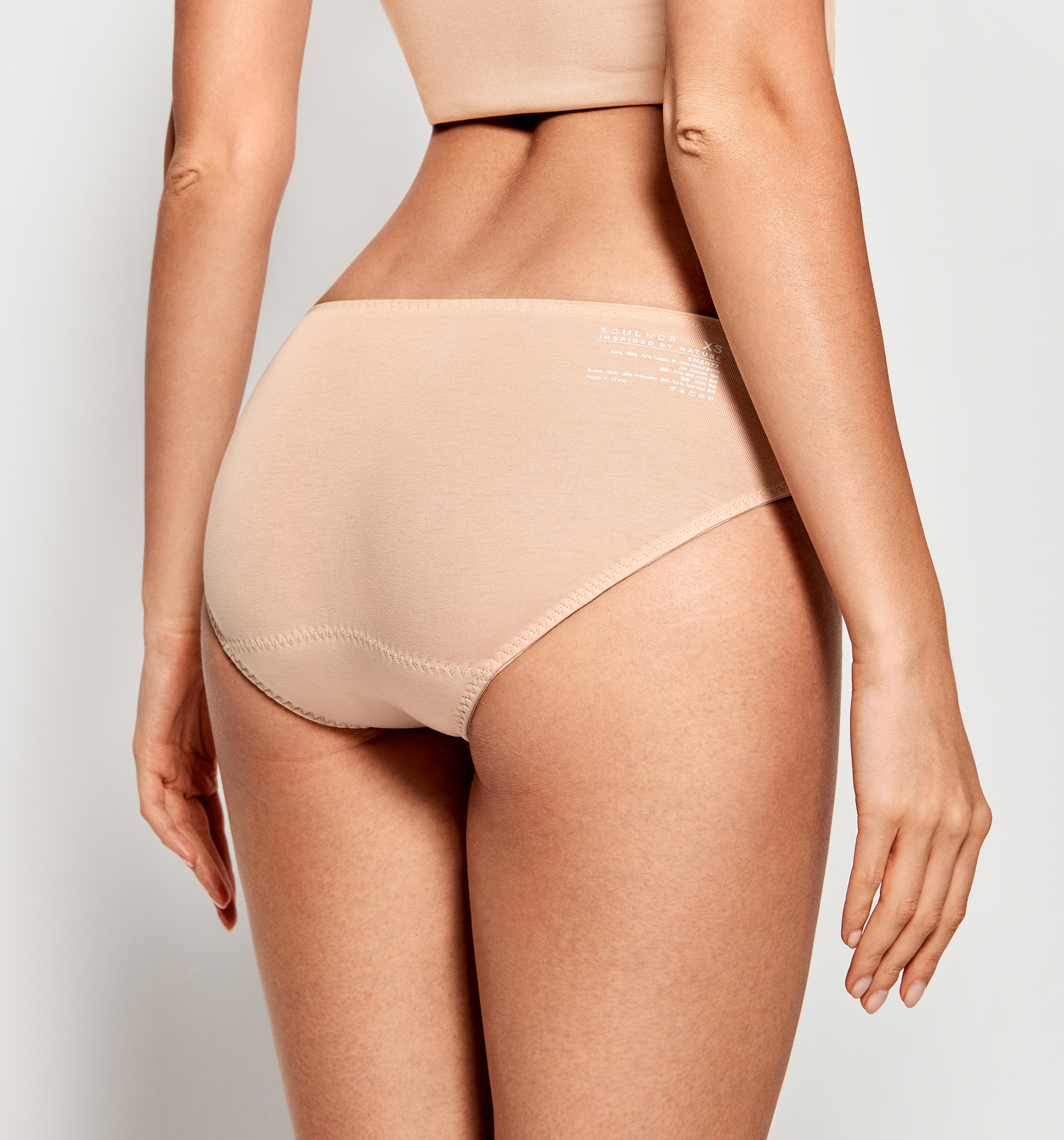 SOULVOR Natrelax Women's Period Underwear Mid Rise Cotton Bikini