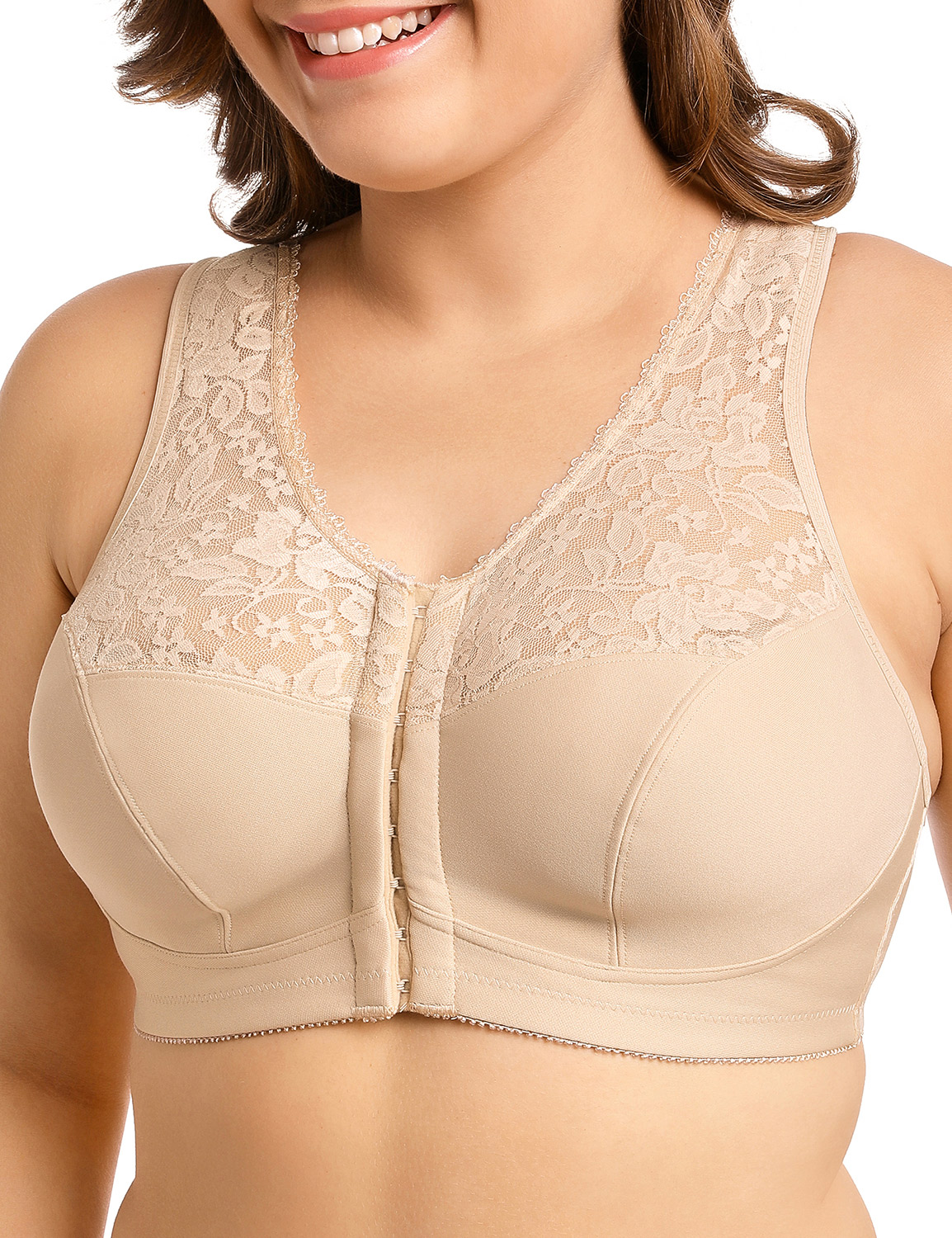 plus size front opening bras