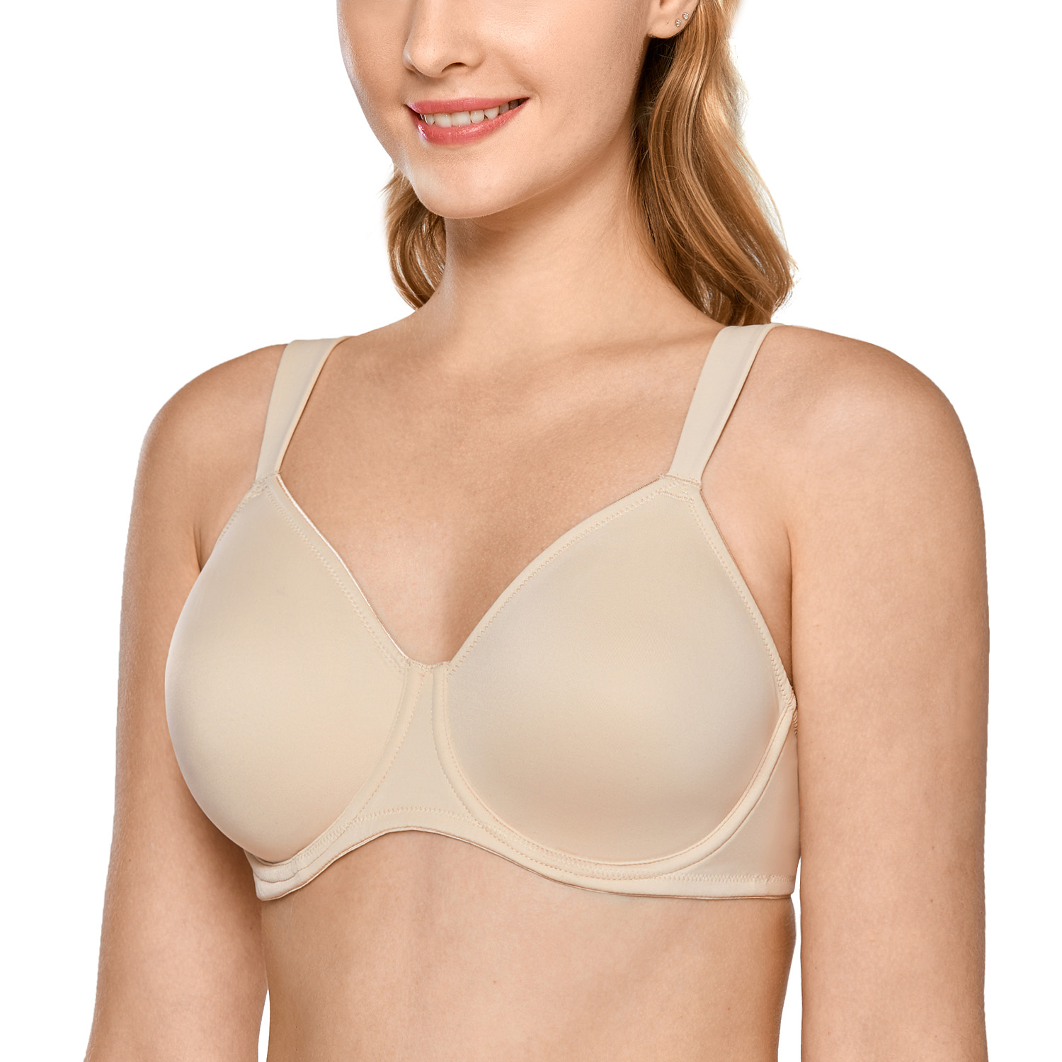 Women's Non-padded Minimizer Bra Full Coverage Smooth Underwire