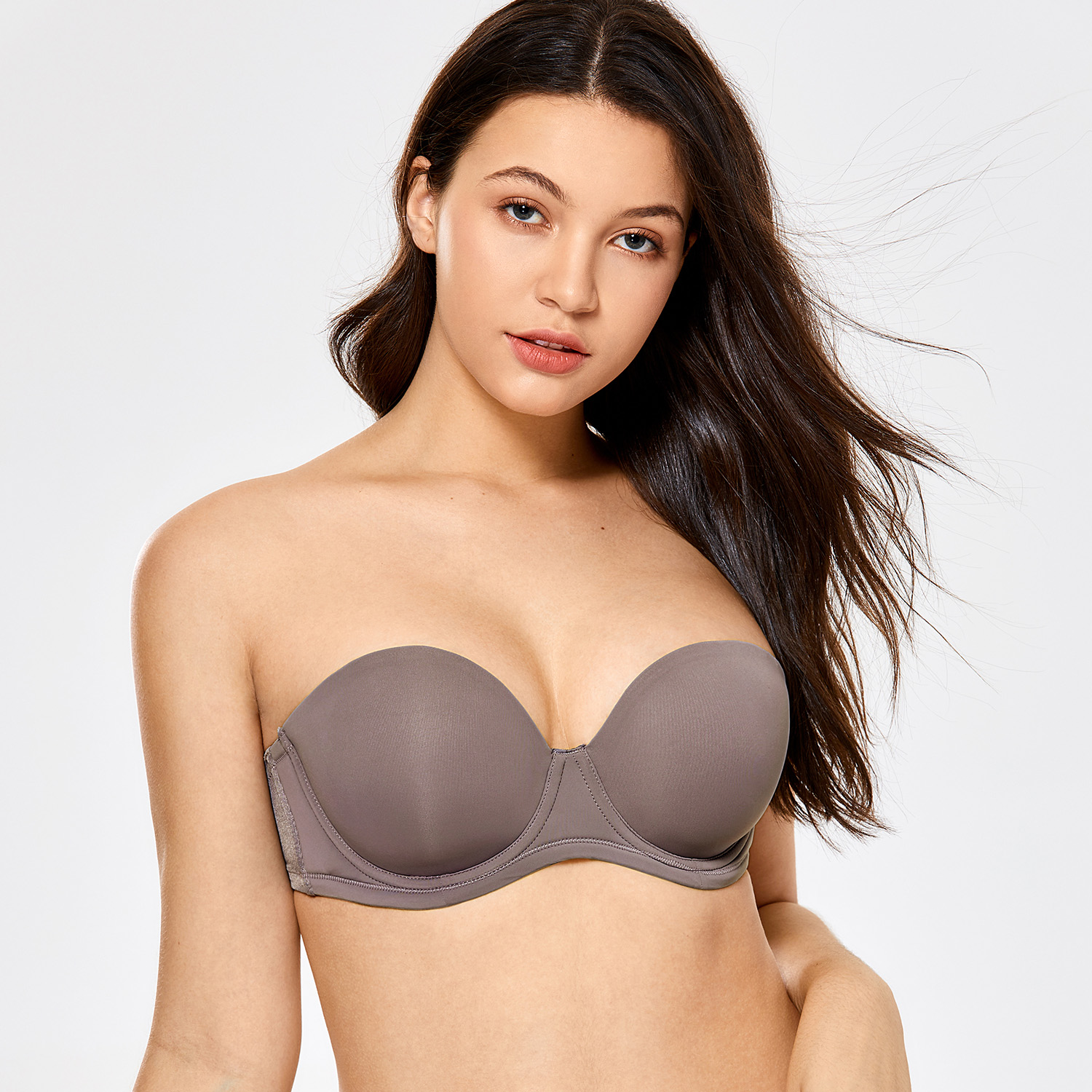 Womens Underwire Contour Multiway Strapless Push Up Bra Plus Size Ebay 