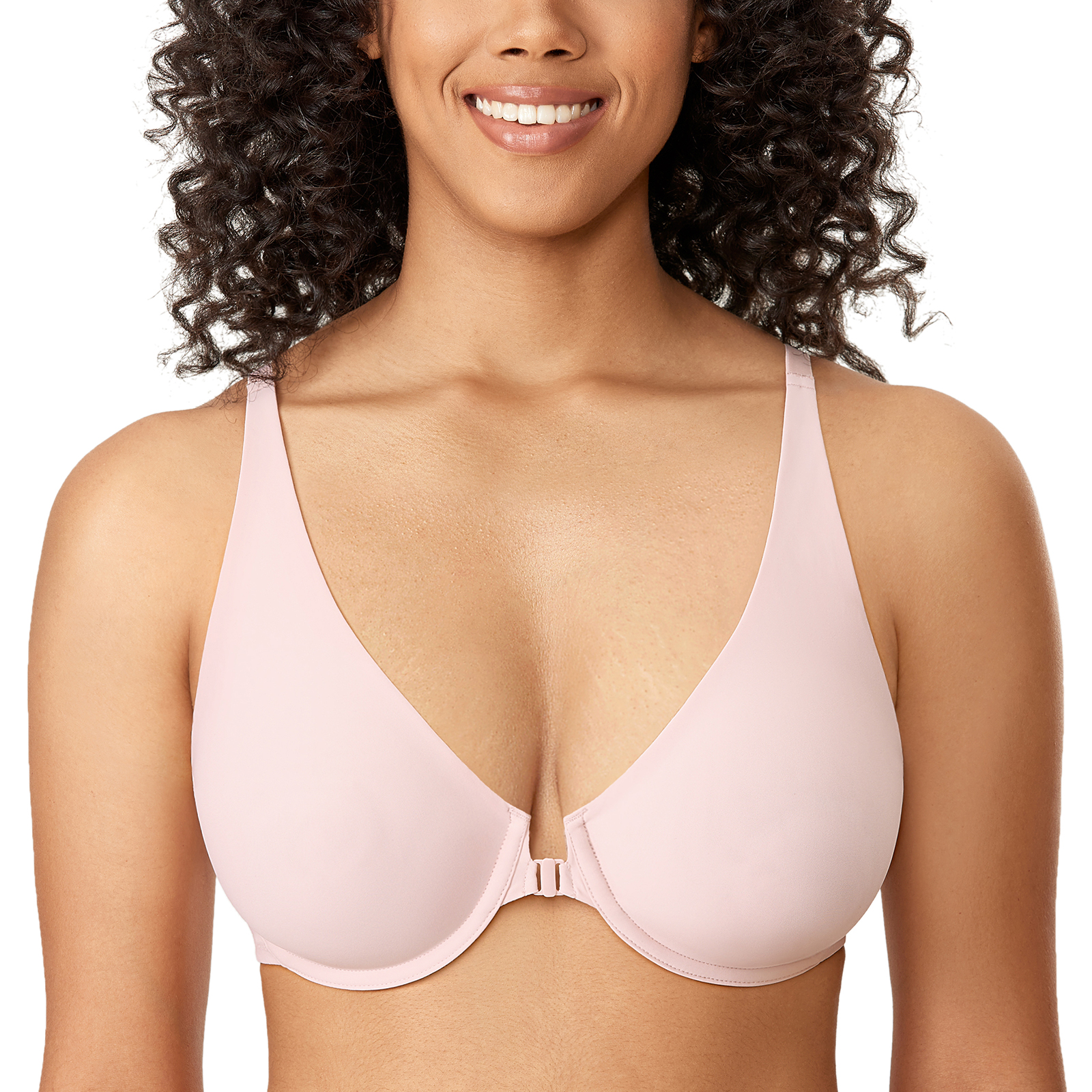 DELIMIRA Women's Full Coverage Front Closure Wire Free Back Support Posture  Bra Chive 85F : Buy Online at Best Price in KSA - Souq is now :  Fashion
