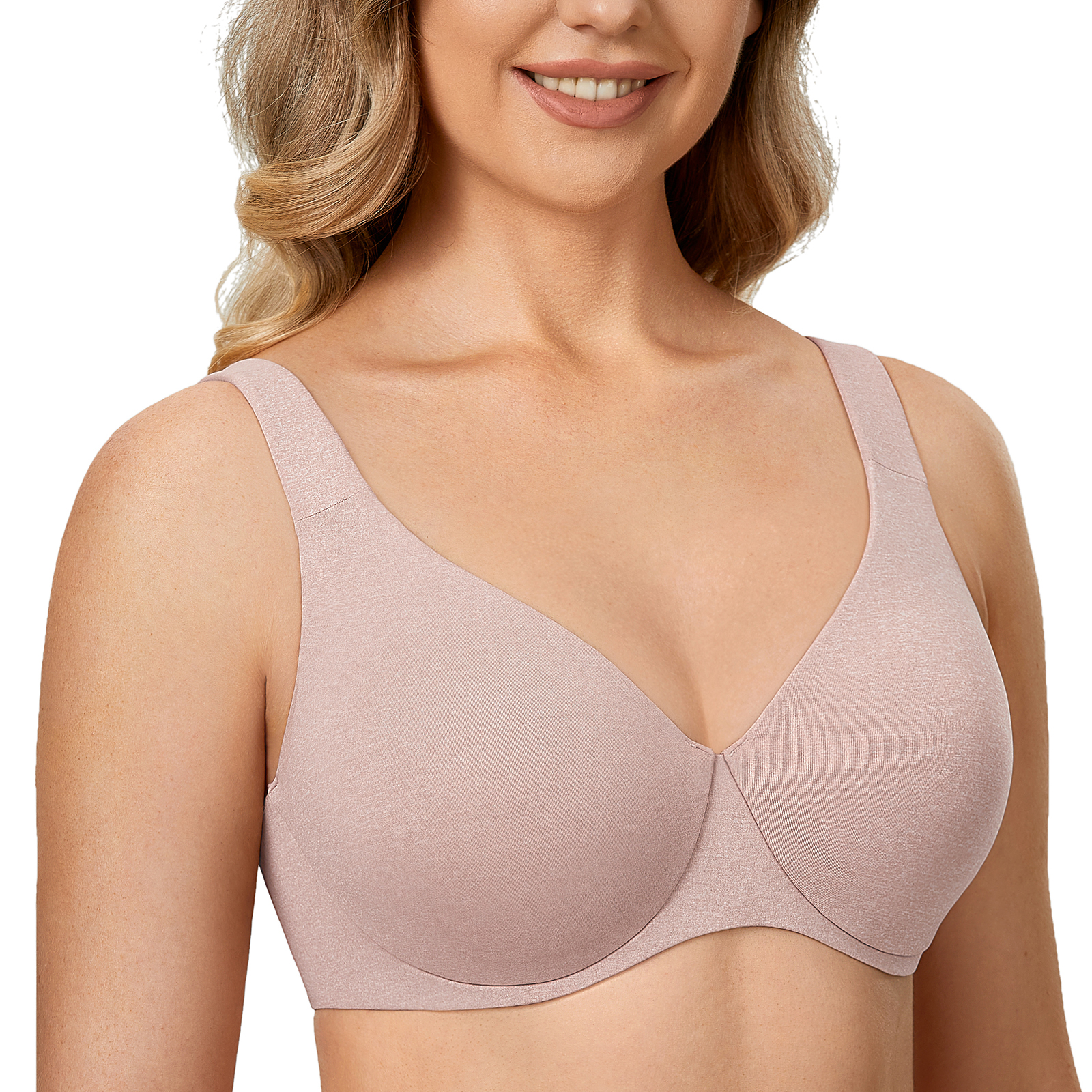 Women's Seamless Minimizer Bra Full Coverage Underwire Unlined Cup