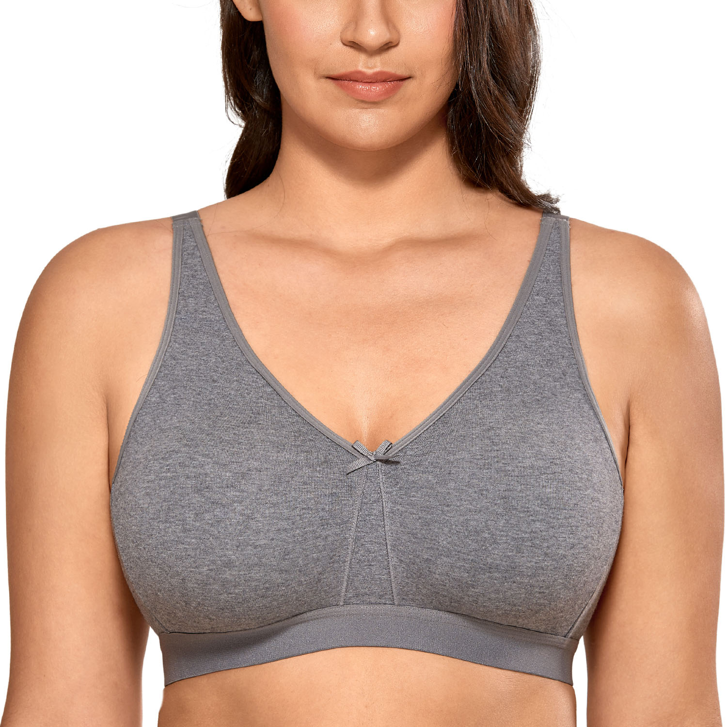 AISILIN Women's Plus Size Bras Minimizer Underwire Seamless Unlined Cup 