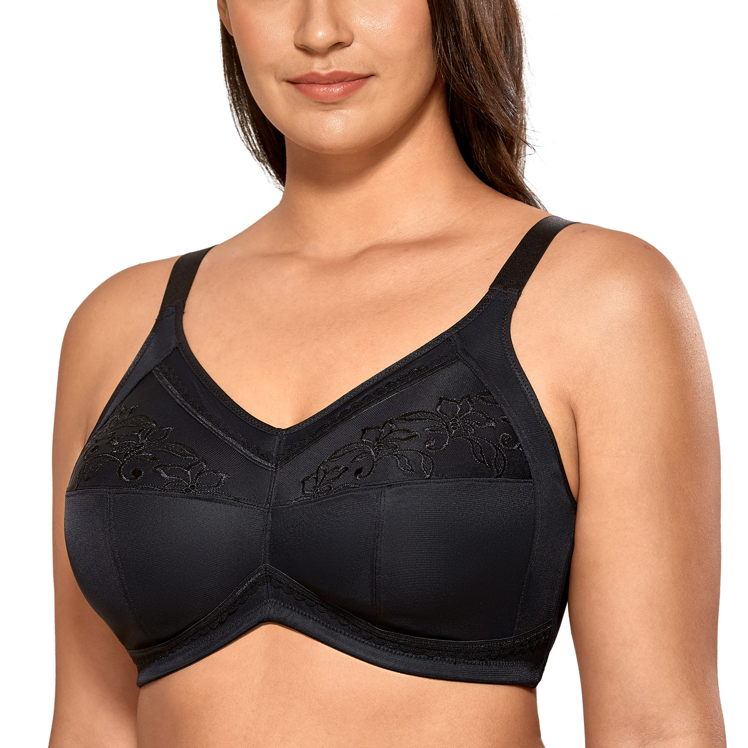 LAUDINE Women's Mastectomy Bras Full Coverage Wire-Free Pockets