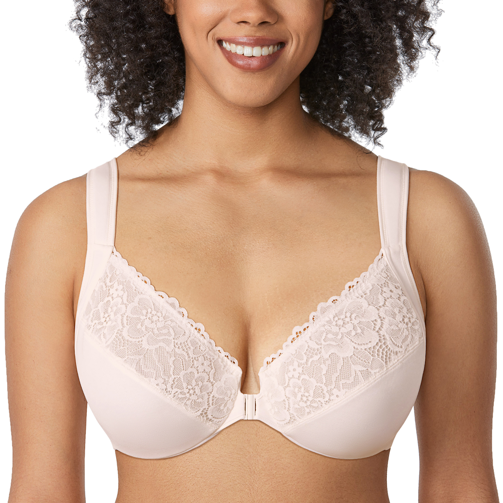 DELIMIRA Women's Front Closure Bras Plus Full Coverage Underwire