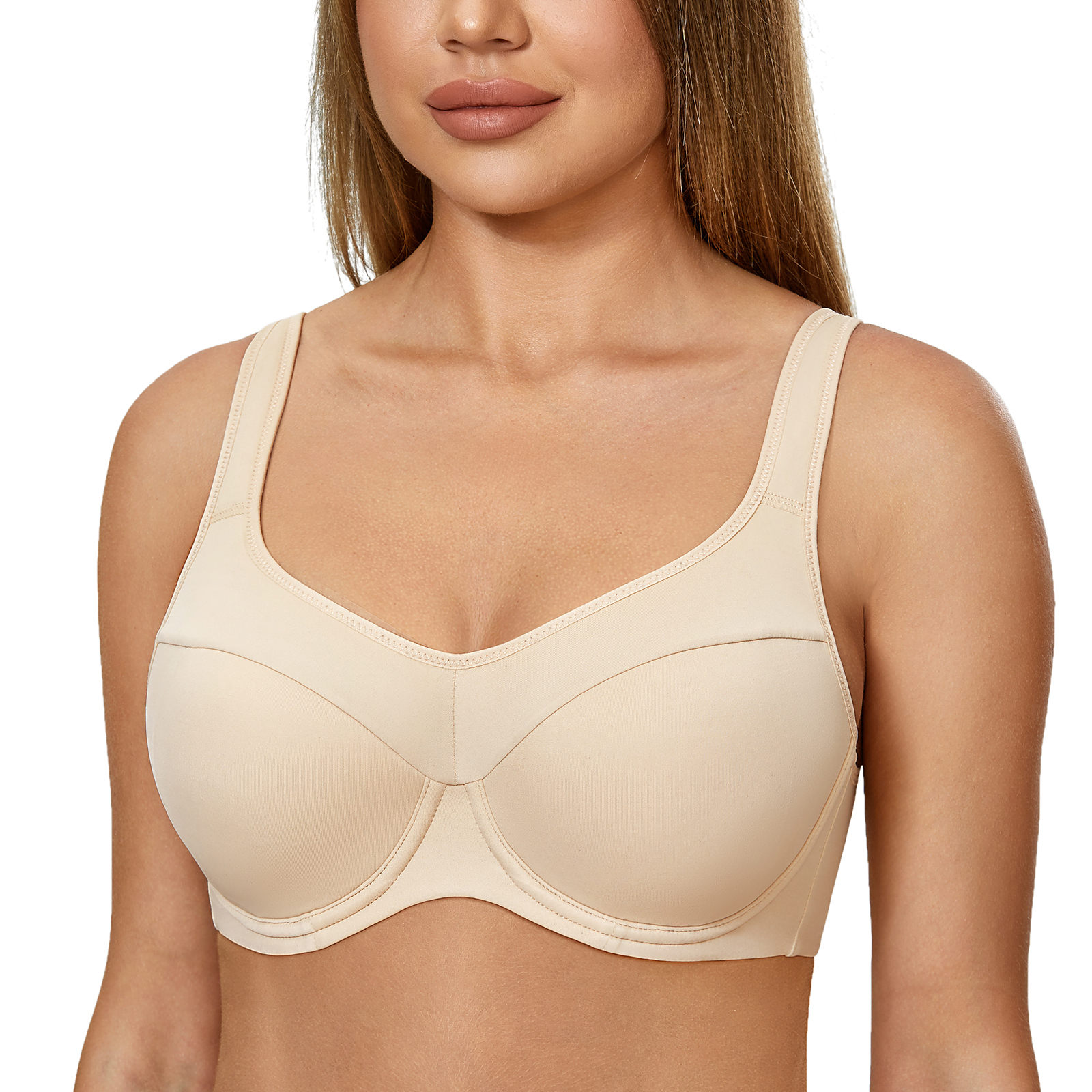 DELIMIRA Women's Plus Size Full Coverage Lightly Lined Underwire