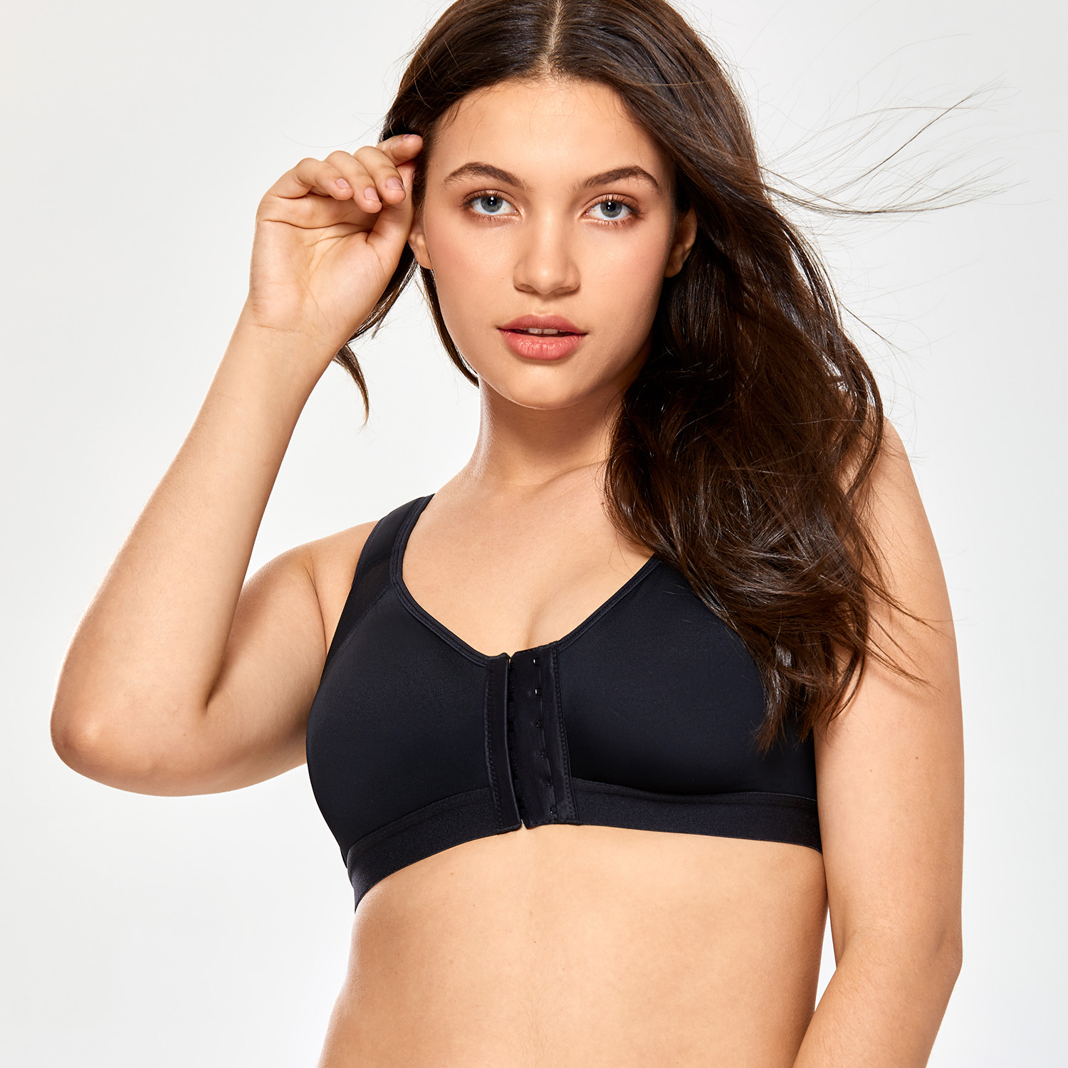 Seamless Wirefree Front Closure Bra Light Lined Full Coverage
